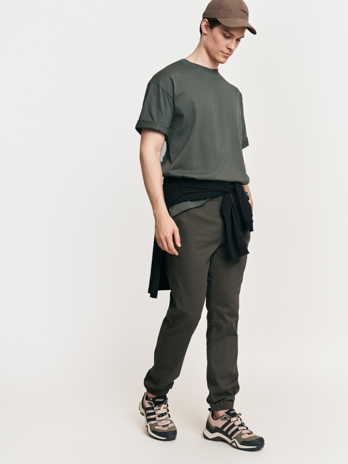 Брюки-джоггеры из хлопка на резинке