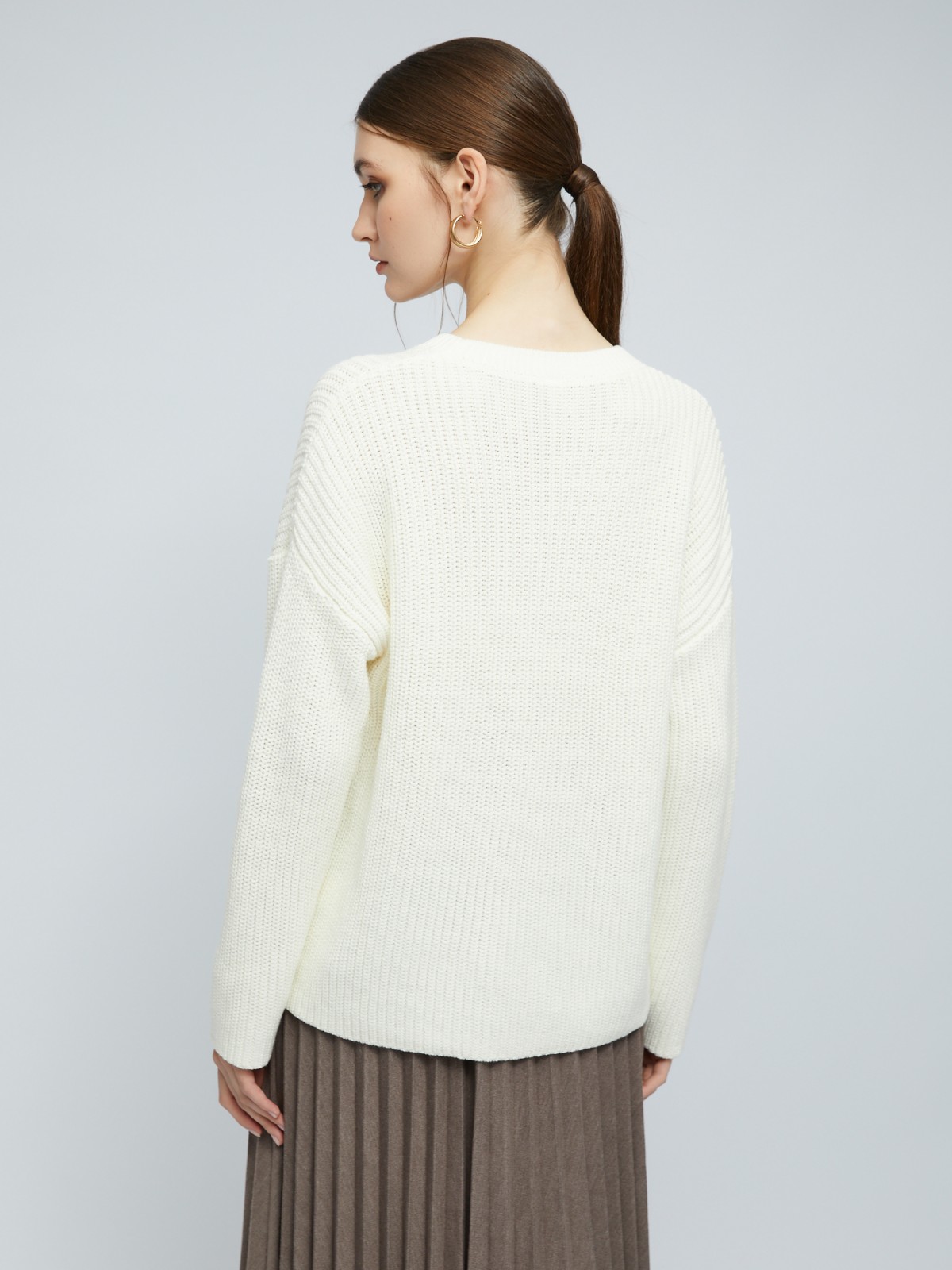 Вязаный джемпер с длинным рукавом