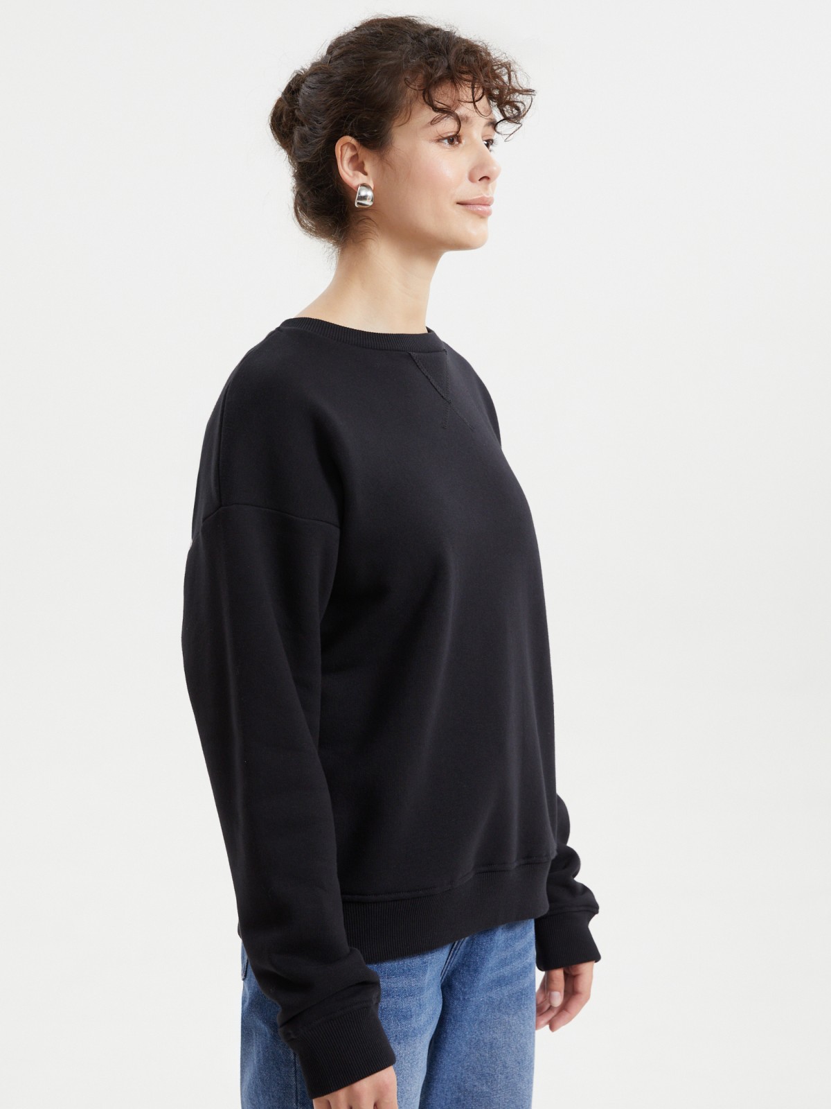 Однотонный трикотажный свитшот