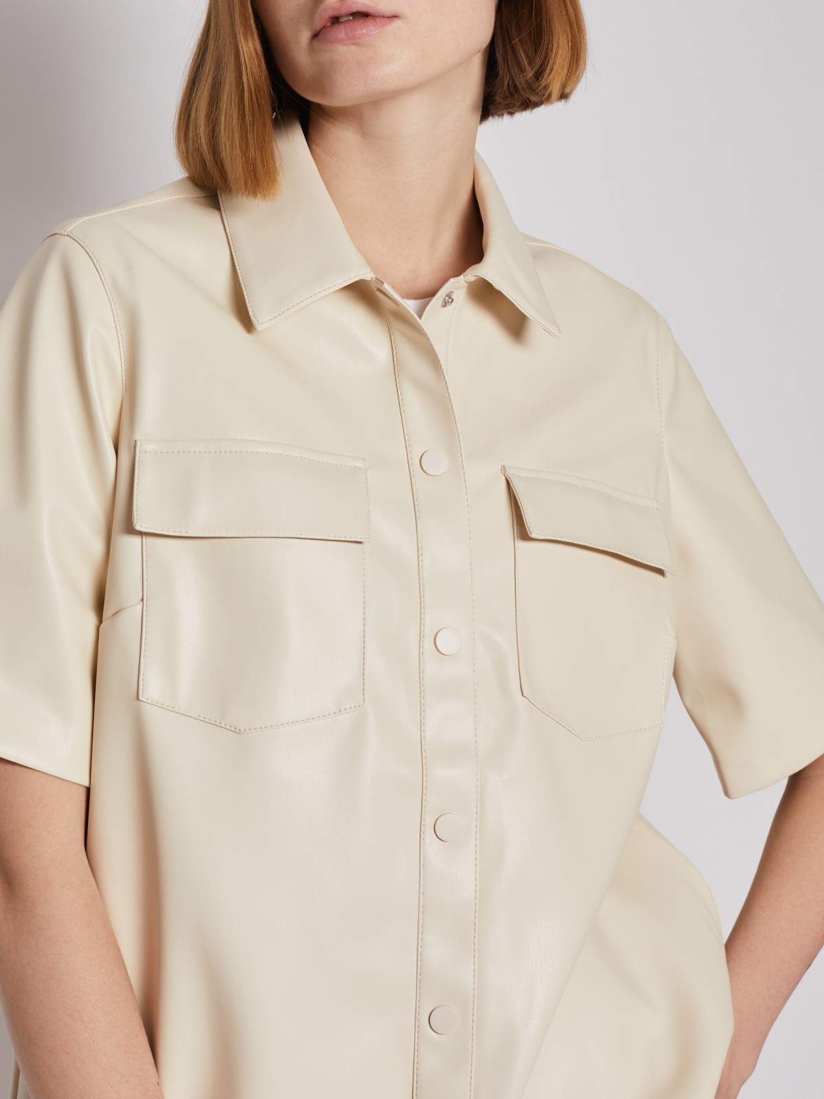 Рубашка из экокожи