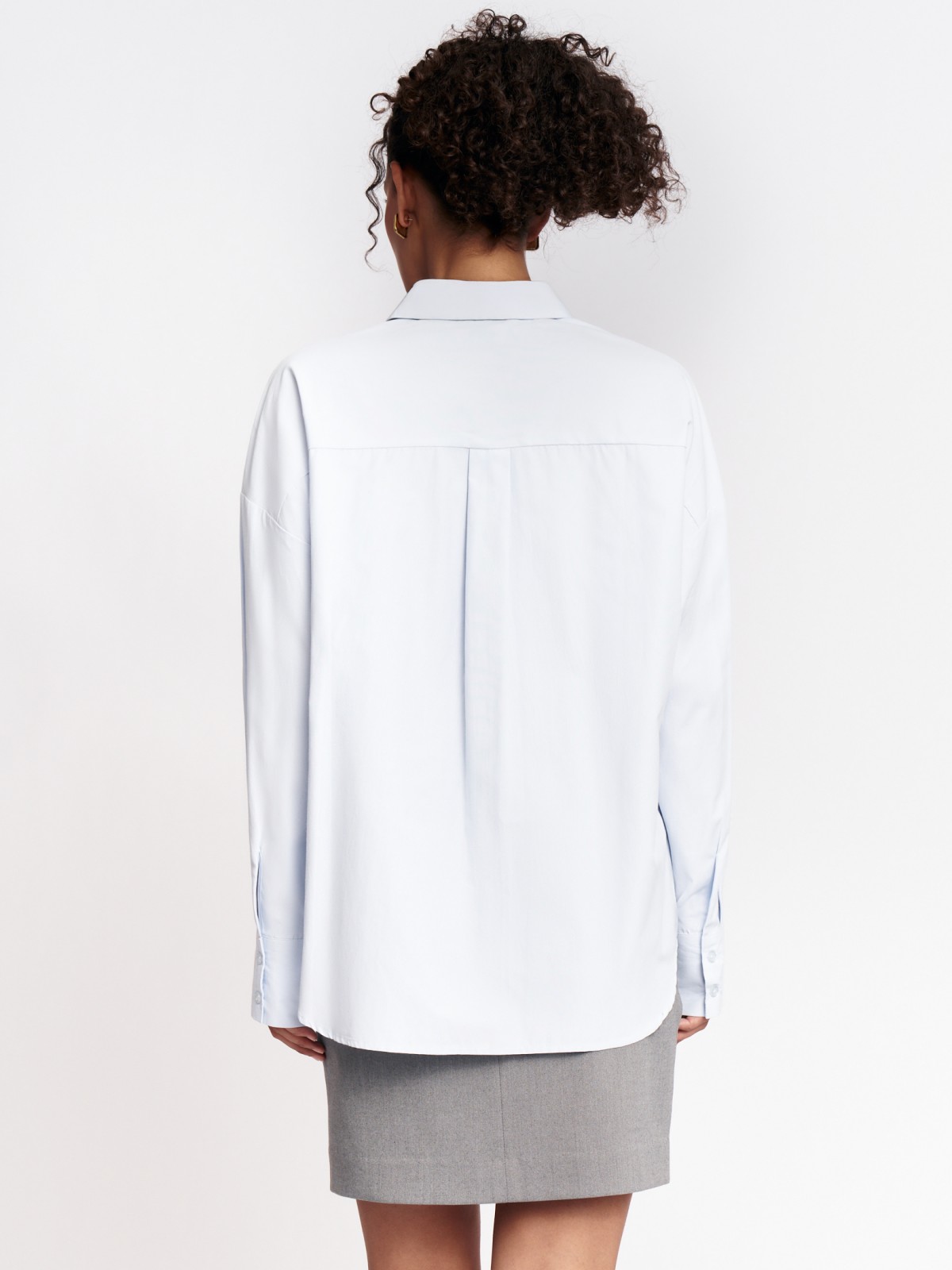 Рубашка свободного силуэта с карманом