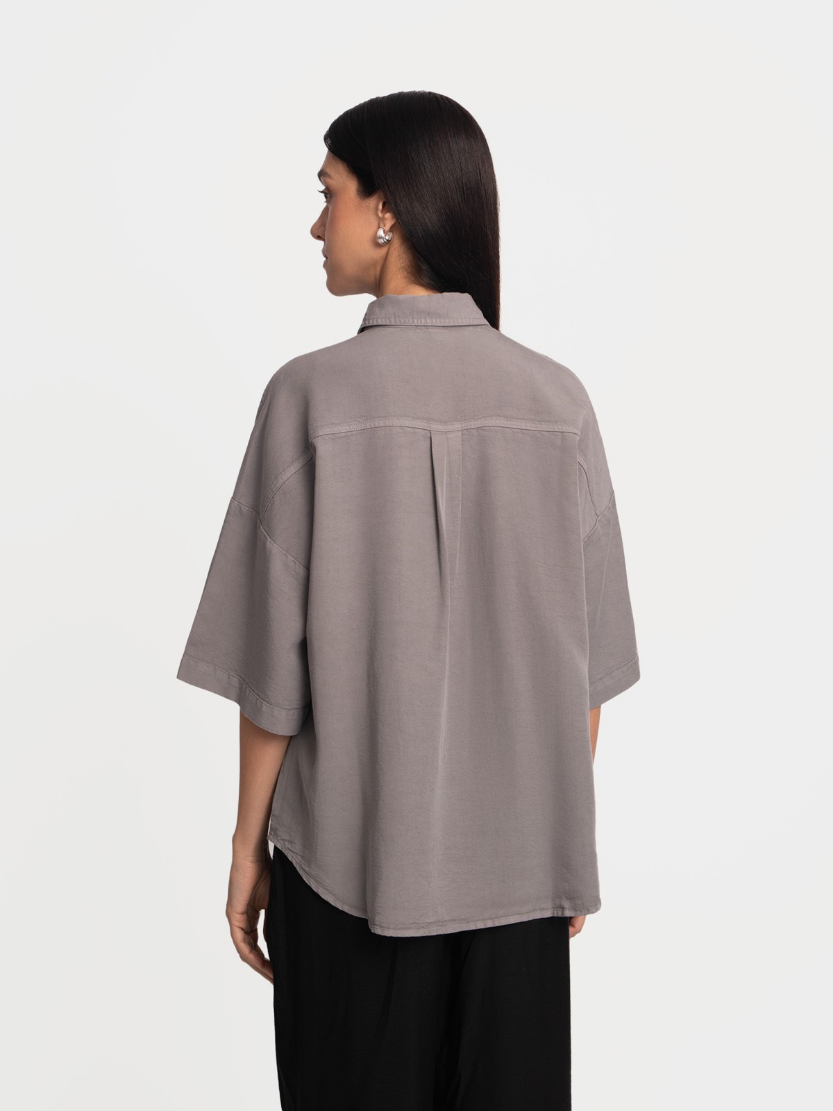 Рубашка оверсайз с коротким рукавом