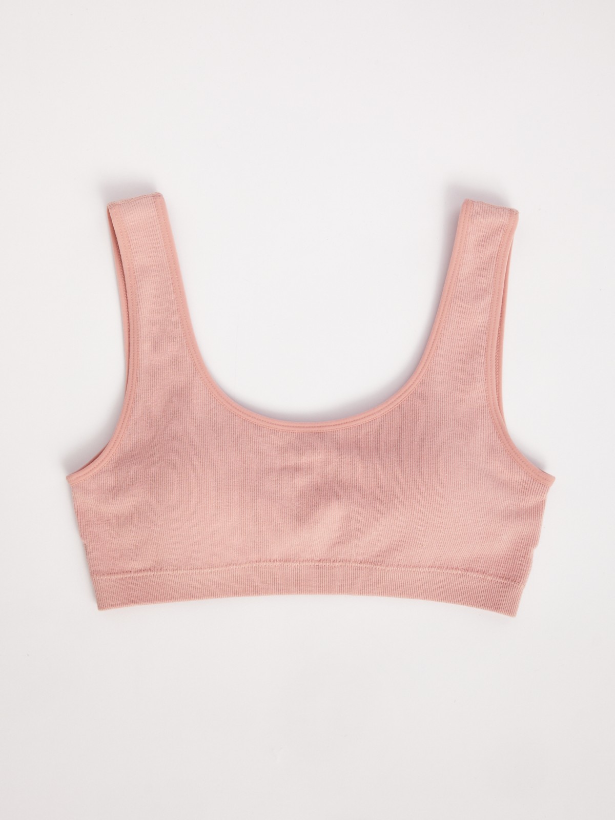 Бельевой кроп-топ на широких бретелях