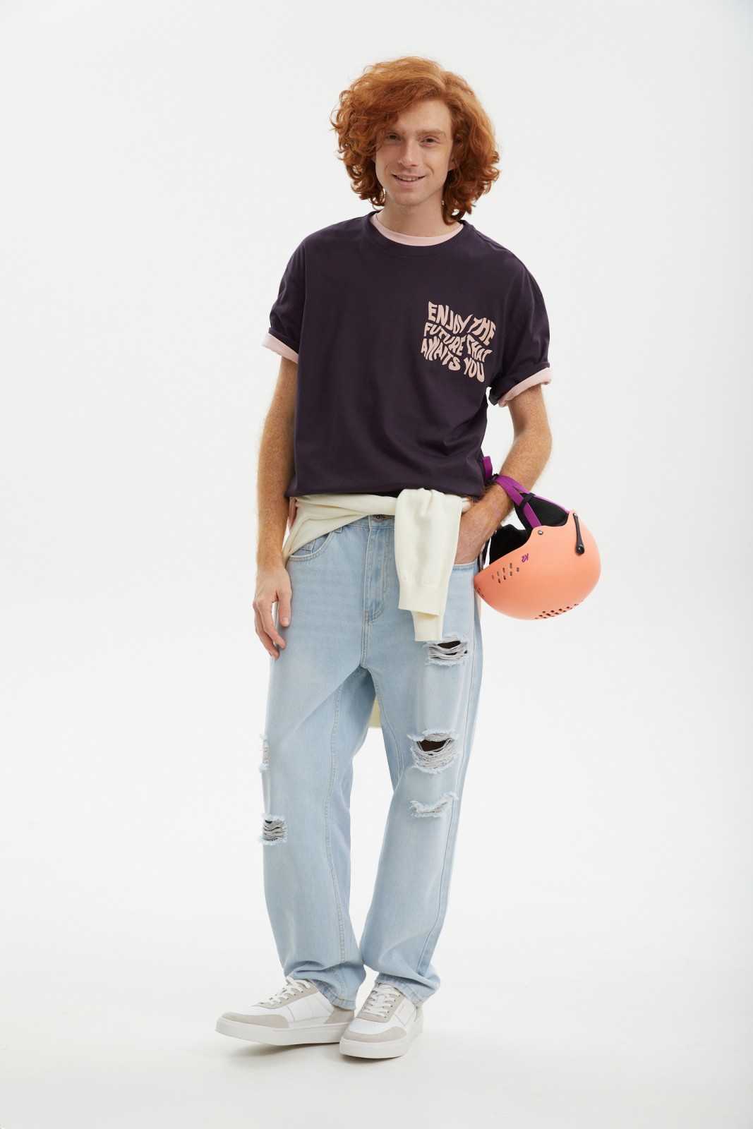 Футболка из хлопка с надписью