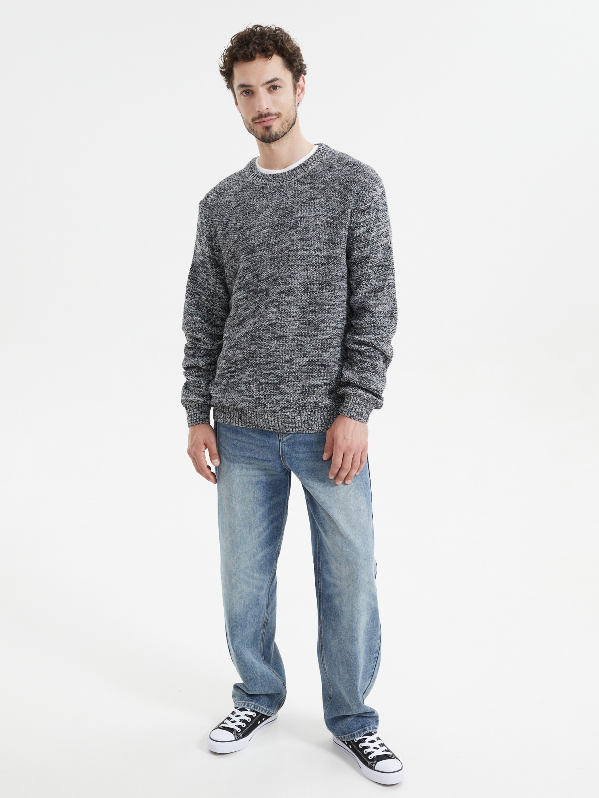 Вязаный джемпер с длинным рукавом