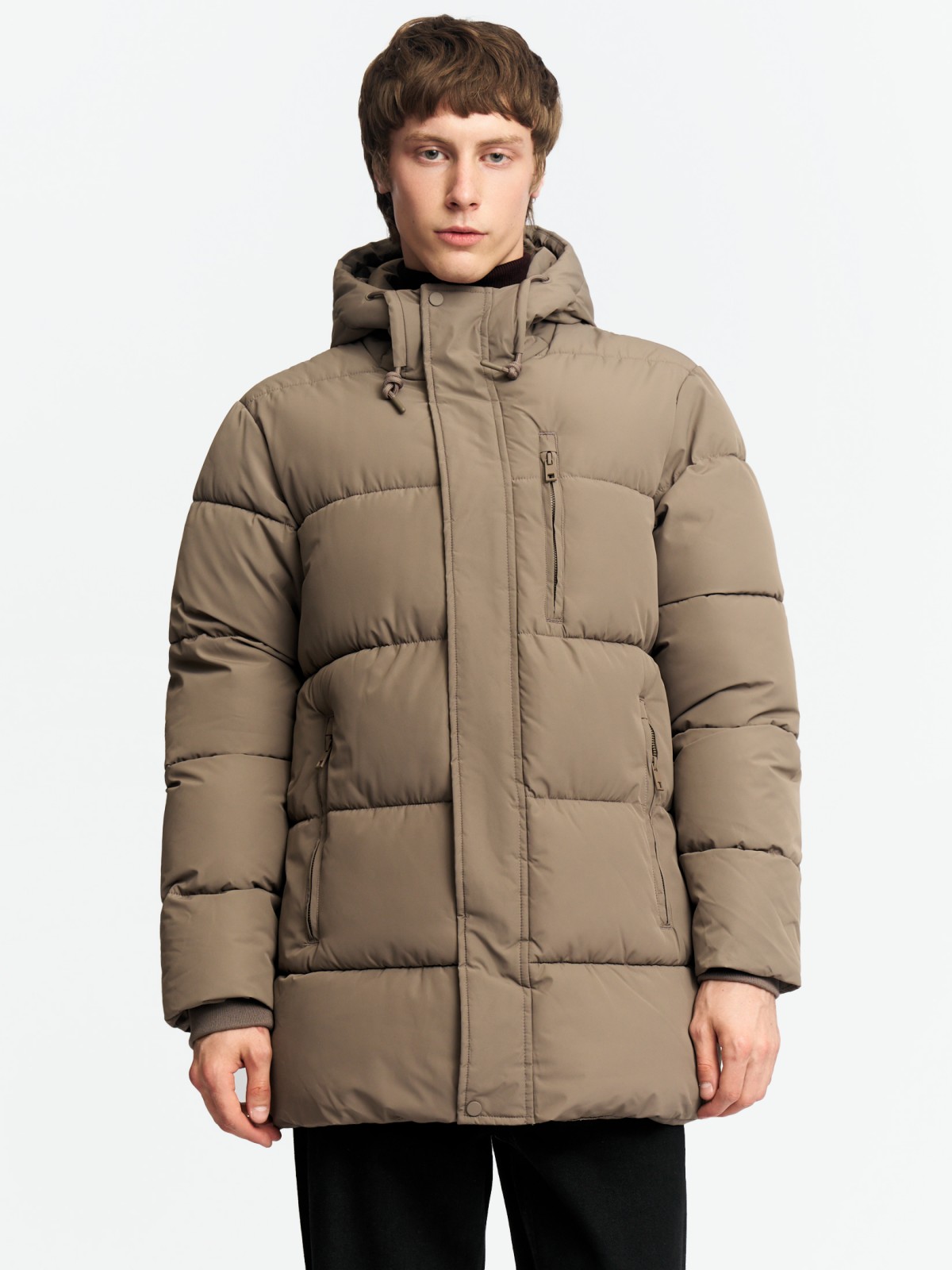 Тёплая куртка с капюшоном