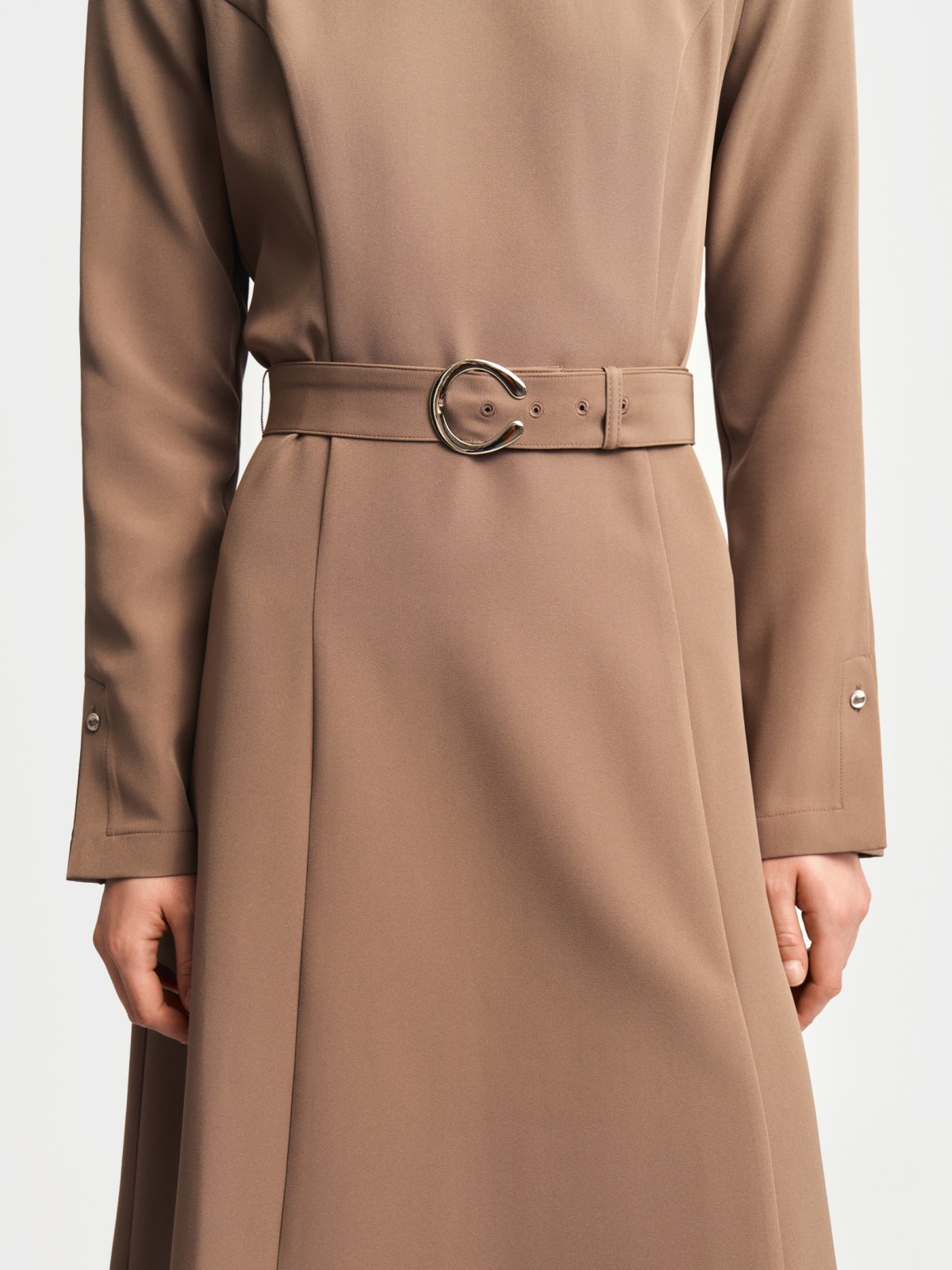 Платье миди с поясом