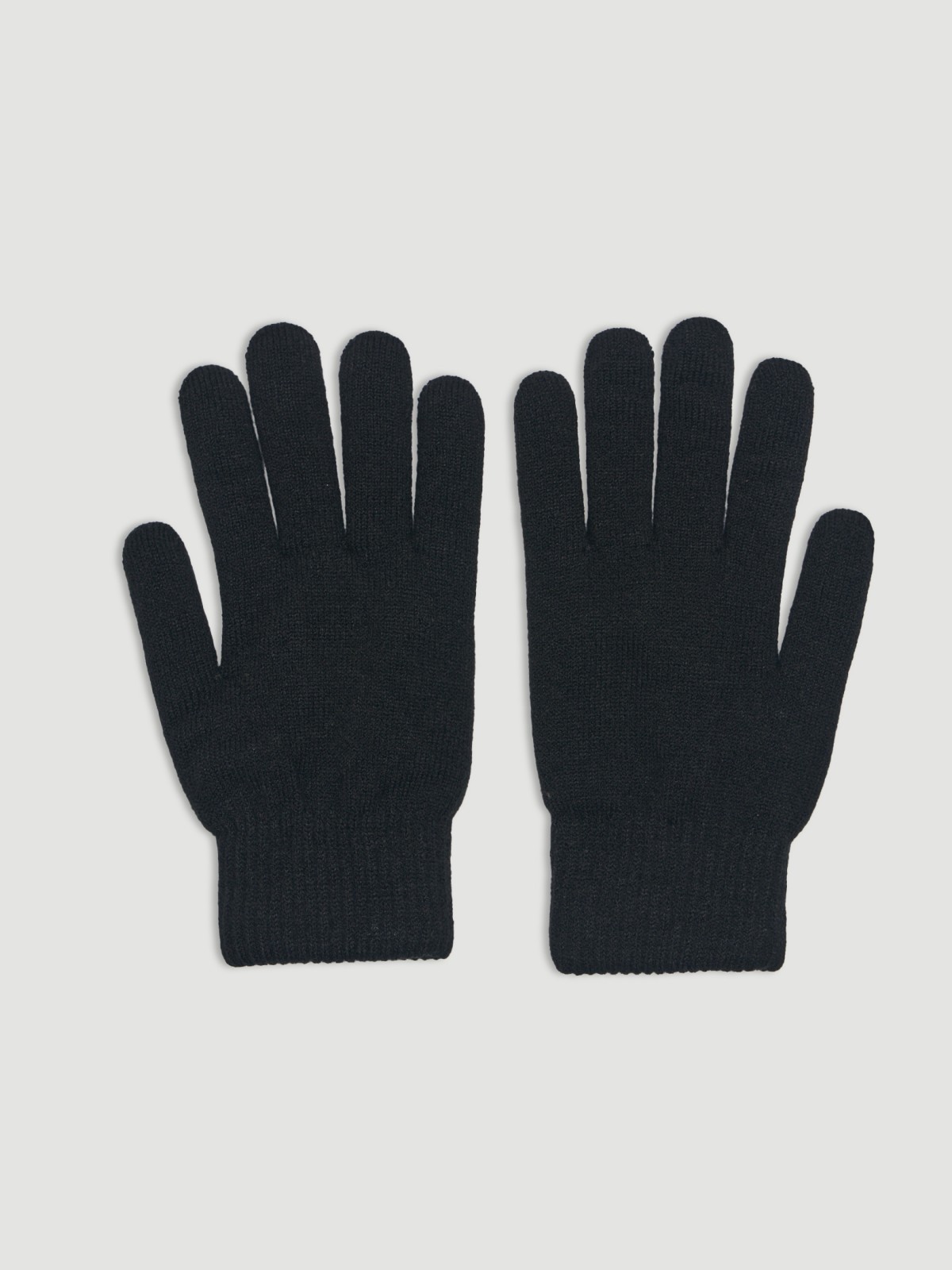 Тёплые трикотажные перчатки с экомехом