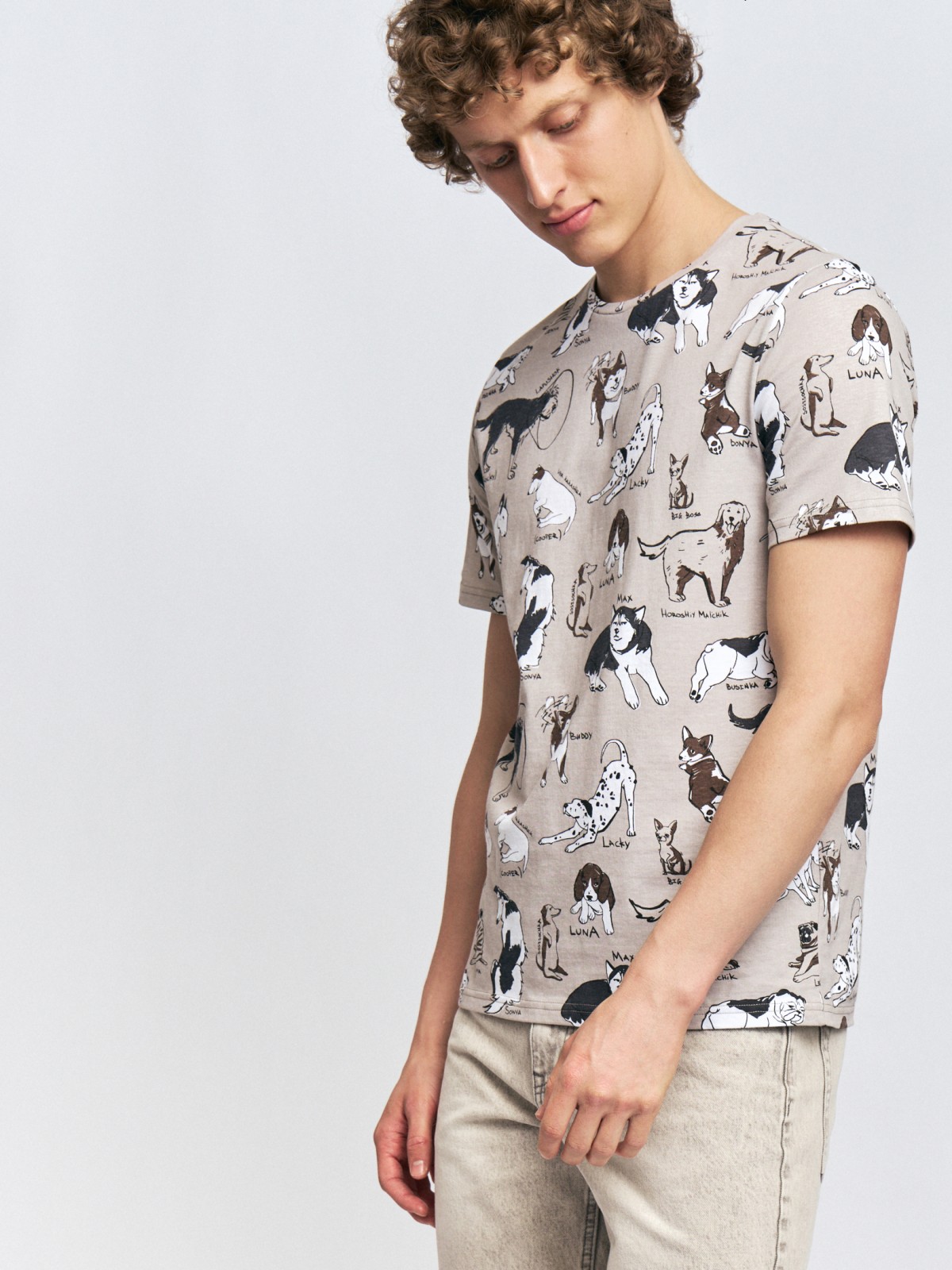 Футболка из хлопка с принтом