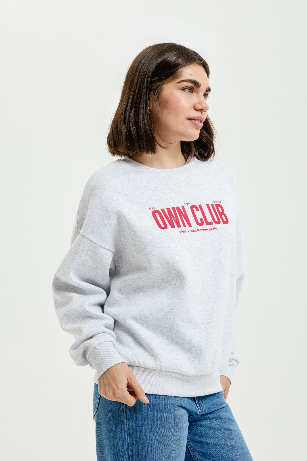 Трикотажный оверсайз свитшот