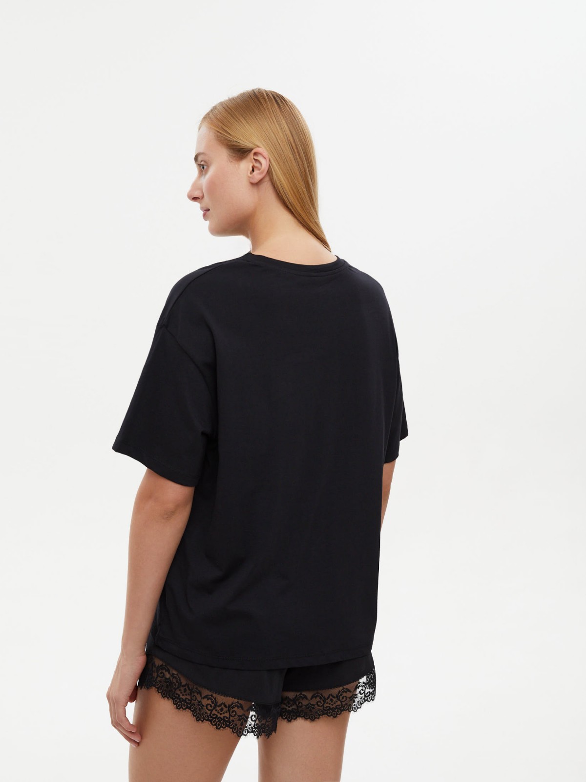 Футболка оверсайз из хлопка с принтом