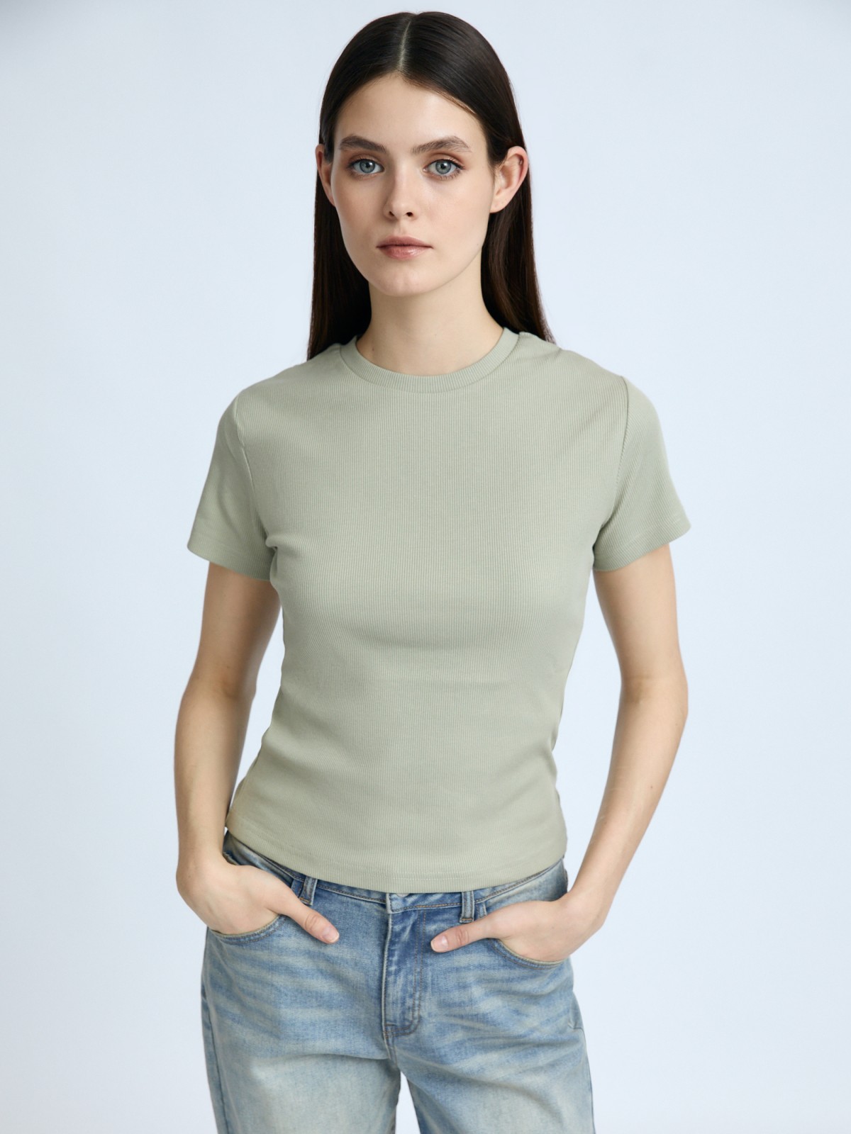 Футболка из хлопка однотонная