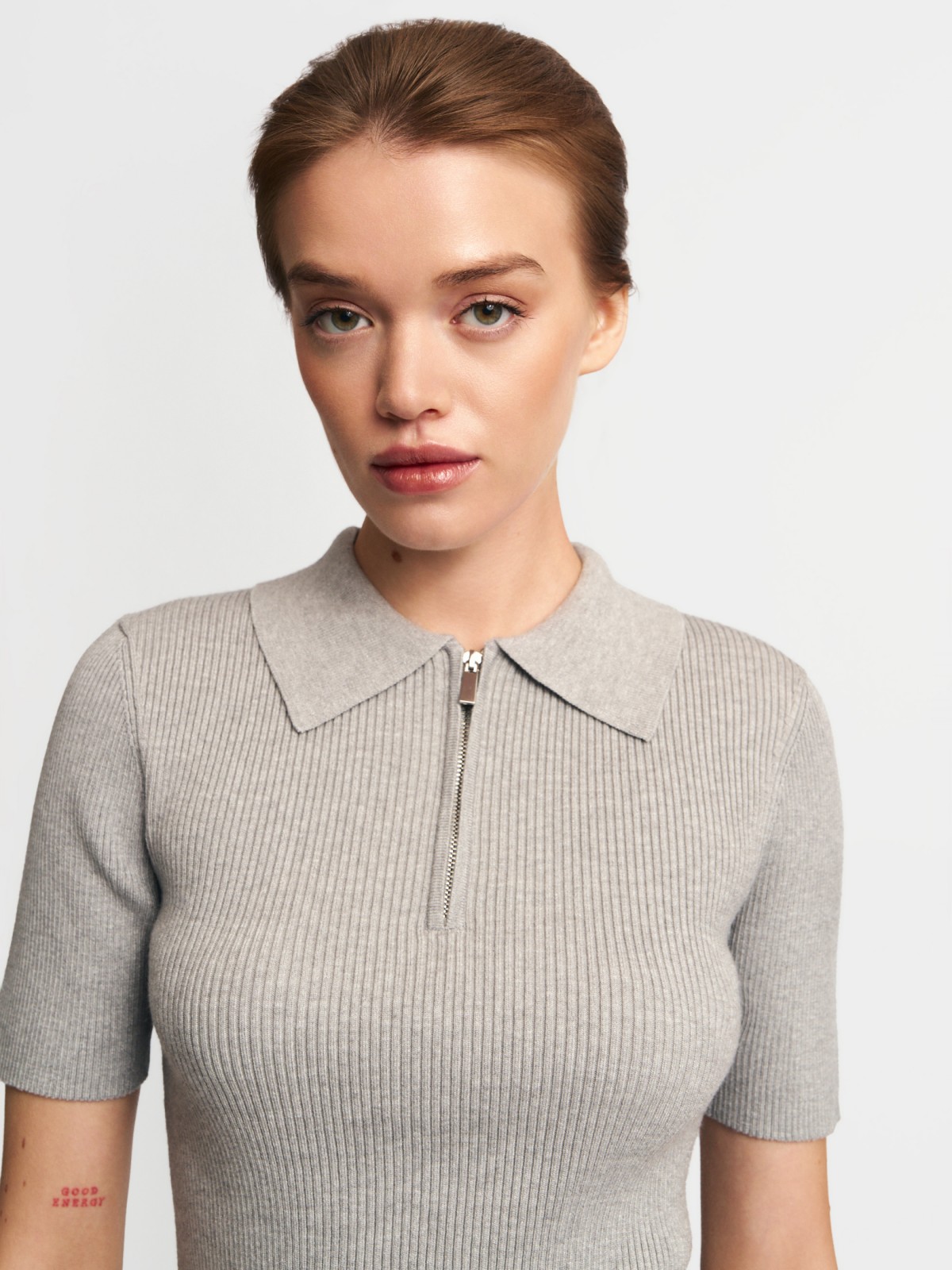 Джемпер поло с коротким рукавом