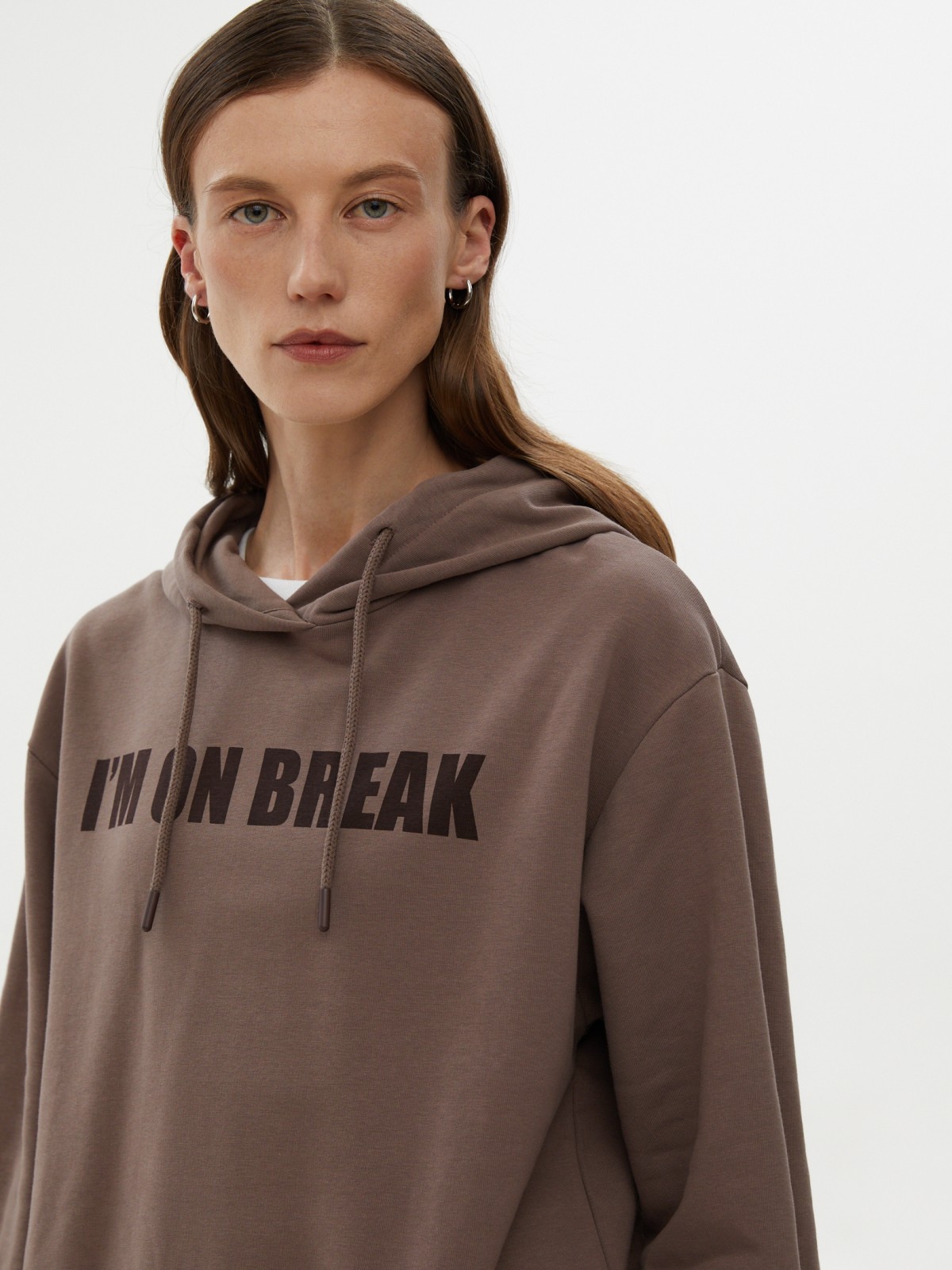 Утеплённый худи с начёсом и капюшоном