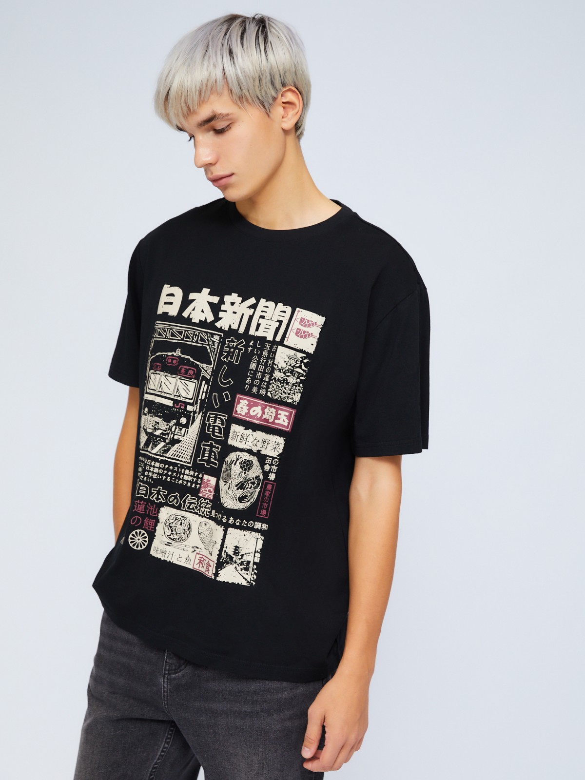 Футболка из хлопка с принтом