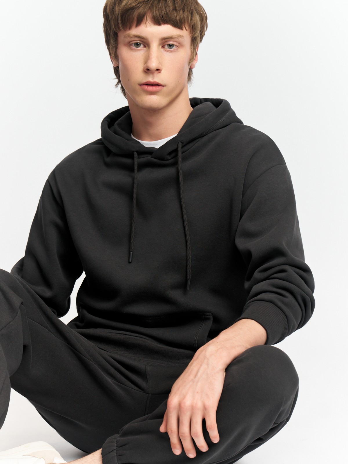 Утеплённый худи с капюшоном и начёсом