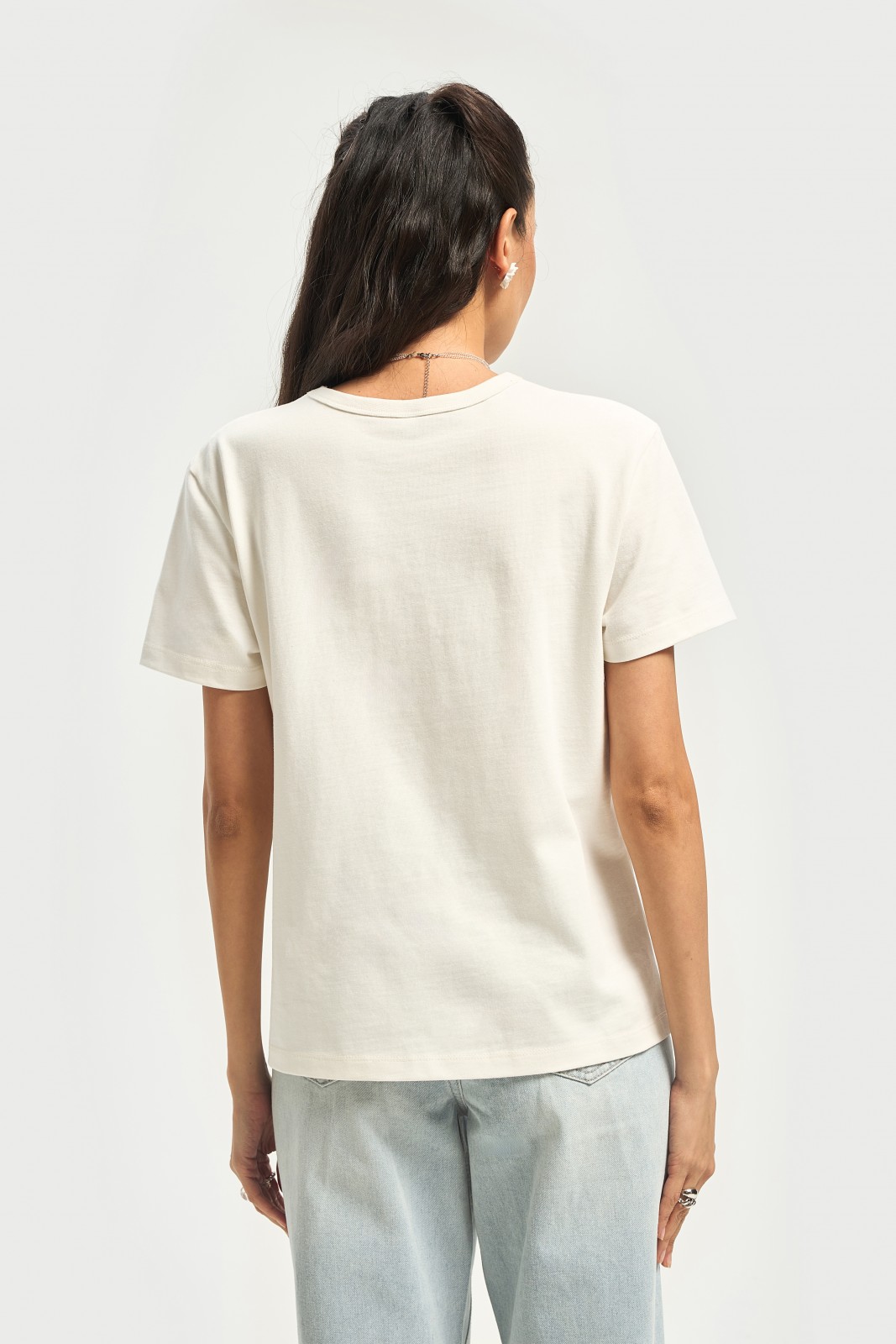 Футболка из хлопка однотонная