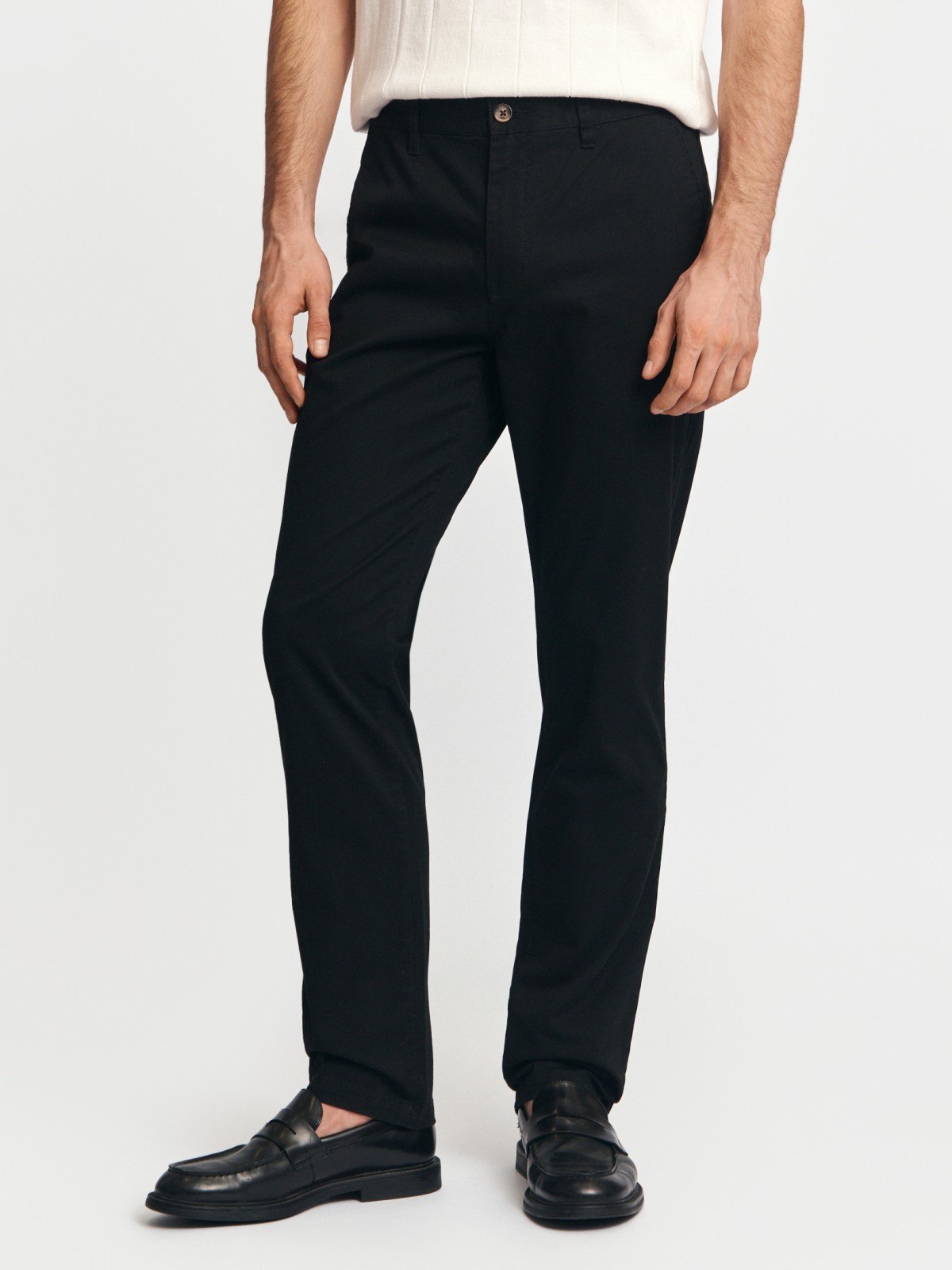 Брюки силуэта Slim из хлопка