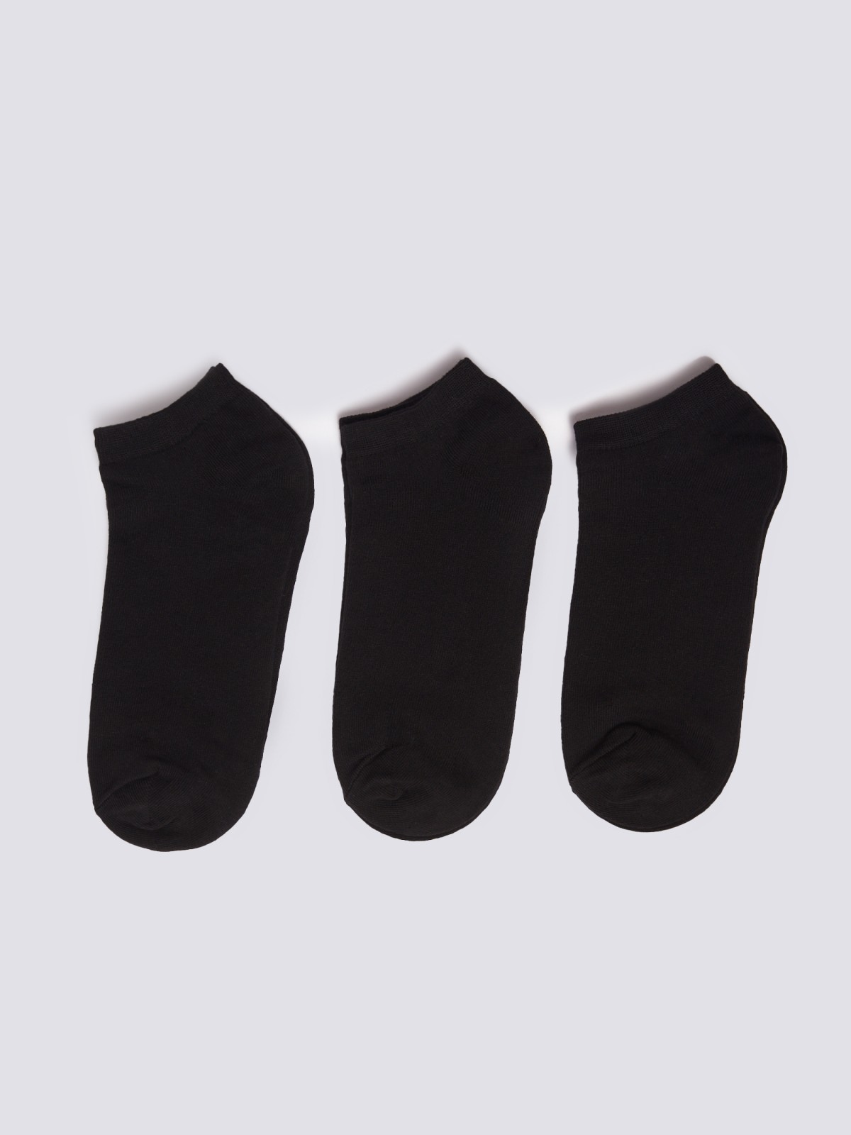 Набор коротких носков (3 пары в комплекте) zolla 01421998J025, цвет черный, размер 25-27