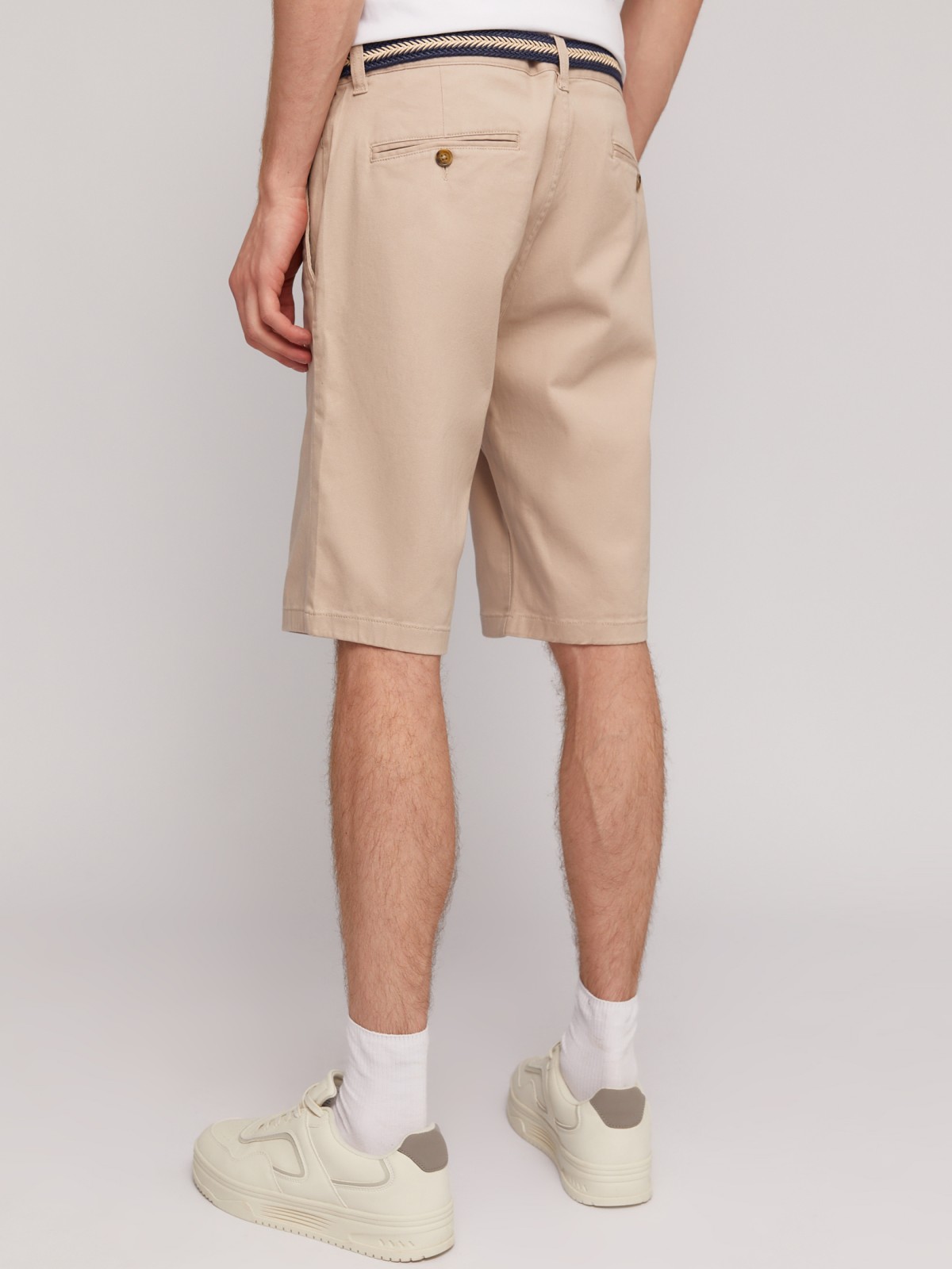 Удлинённые шорты из хлопка с ремнём