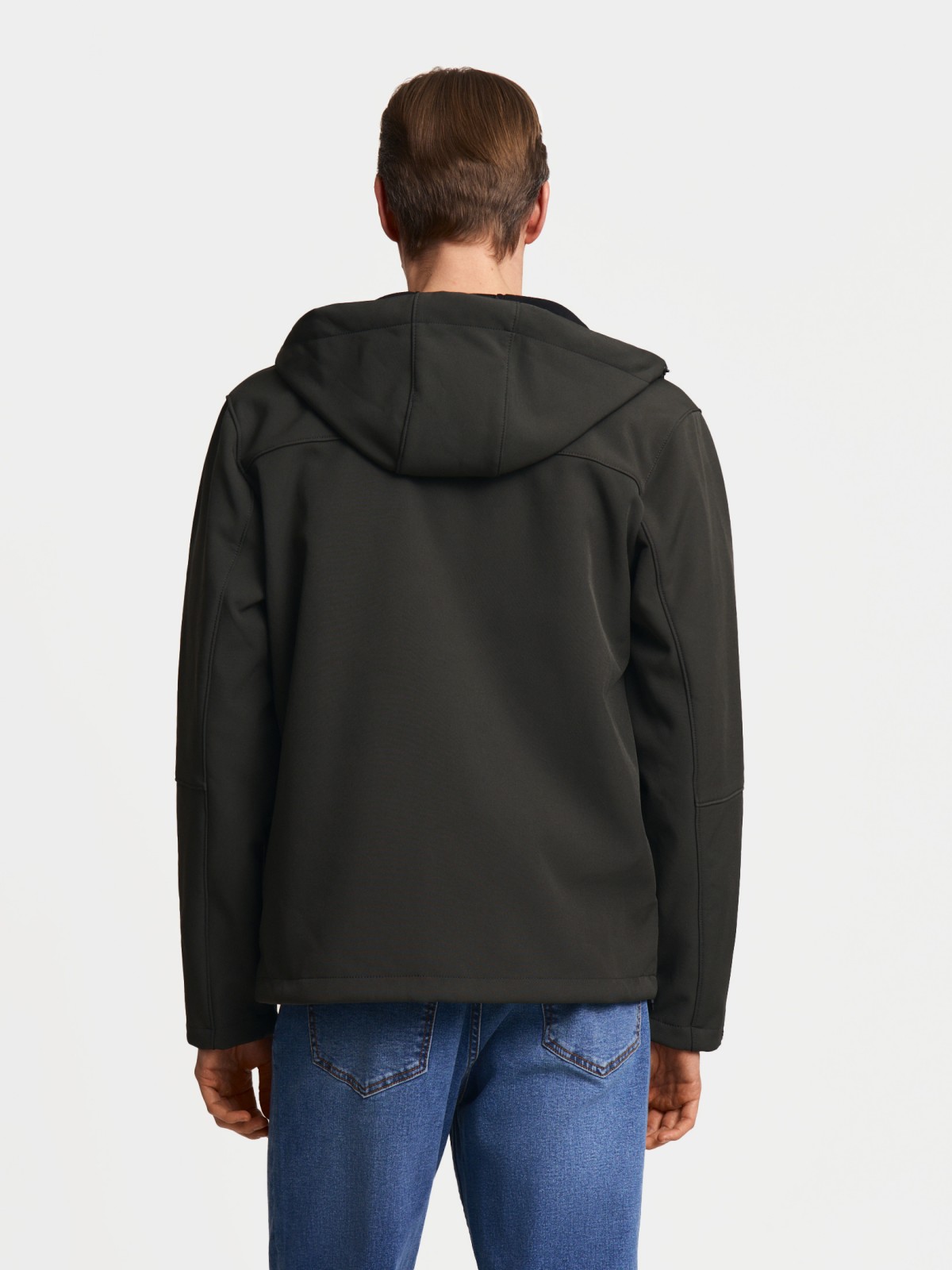 Лёгкая куртка-ветровка без утеплителя с капюшоном