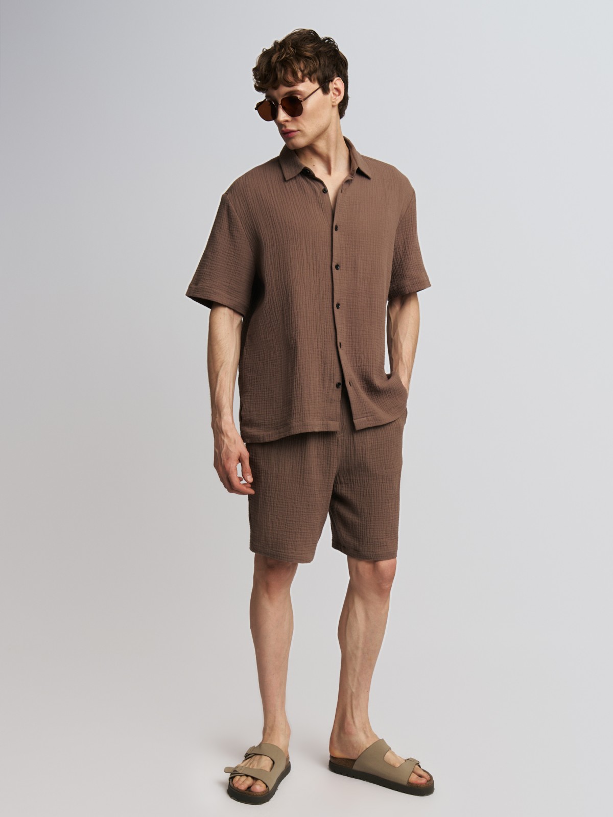 Хлопковые шорты на резинке