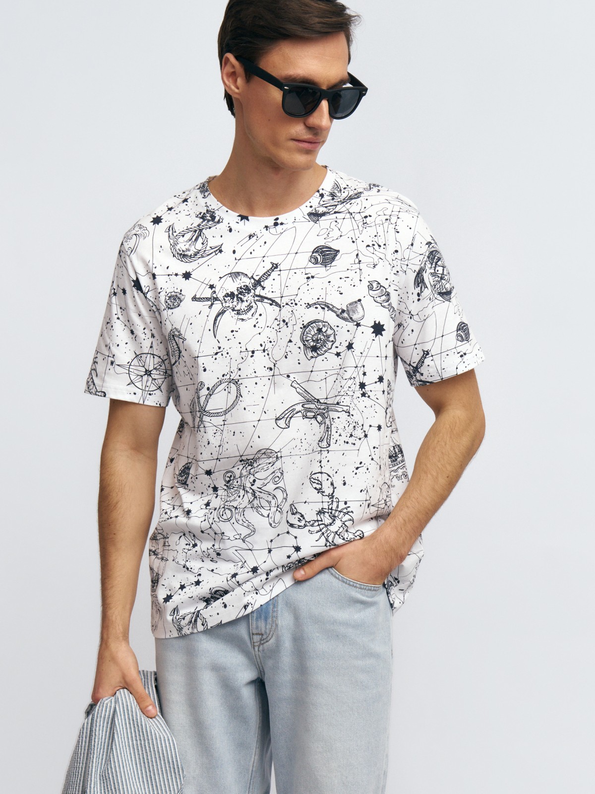 Футболка из хлопка с принтом