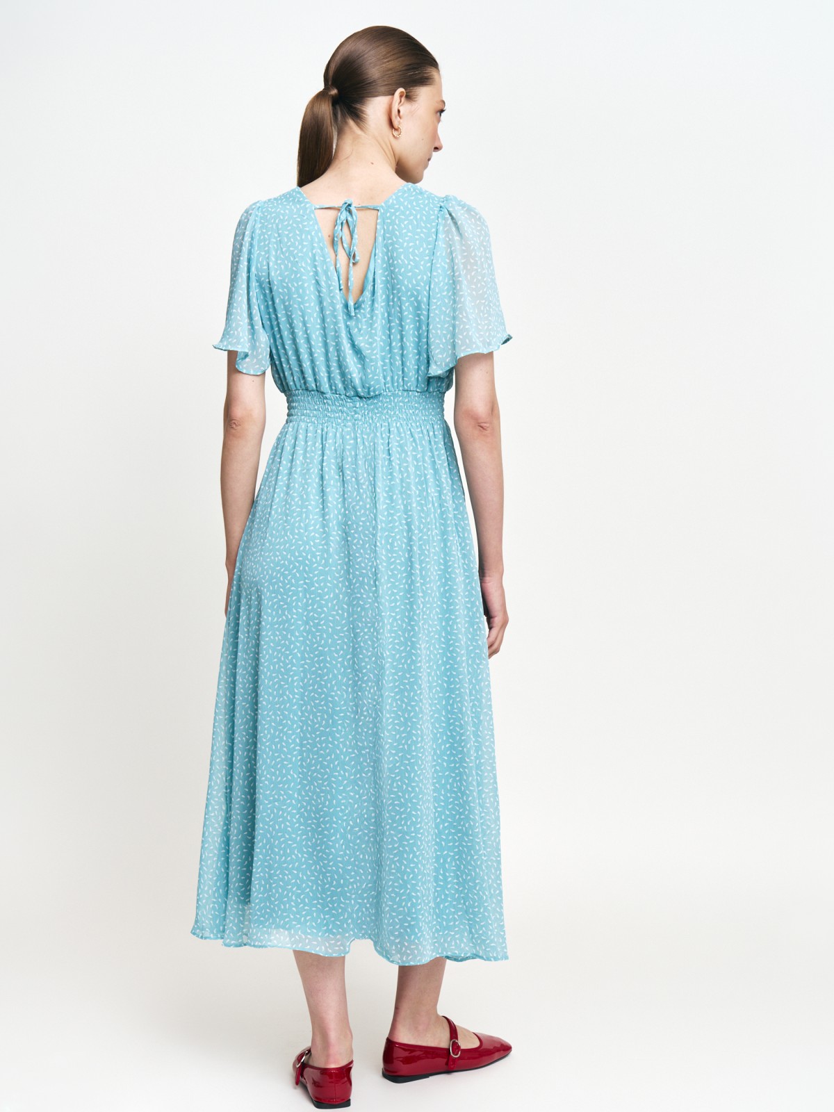 Шифоновое платье с принтом