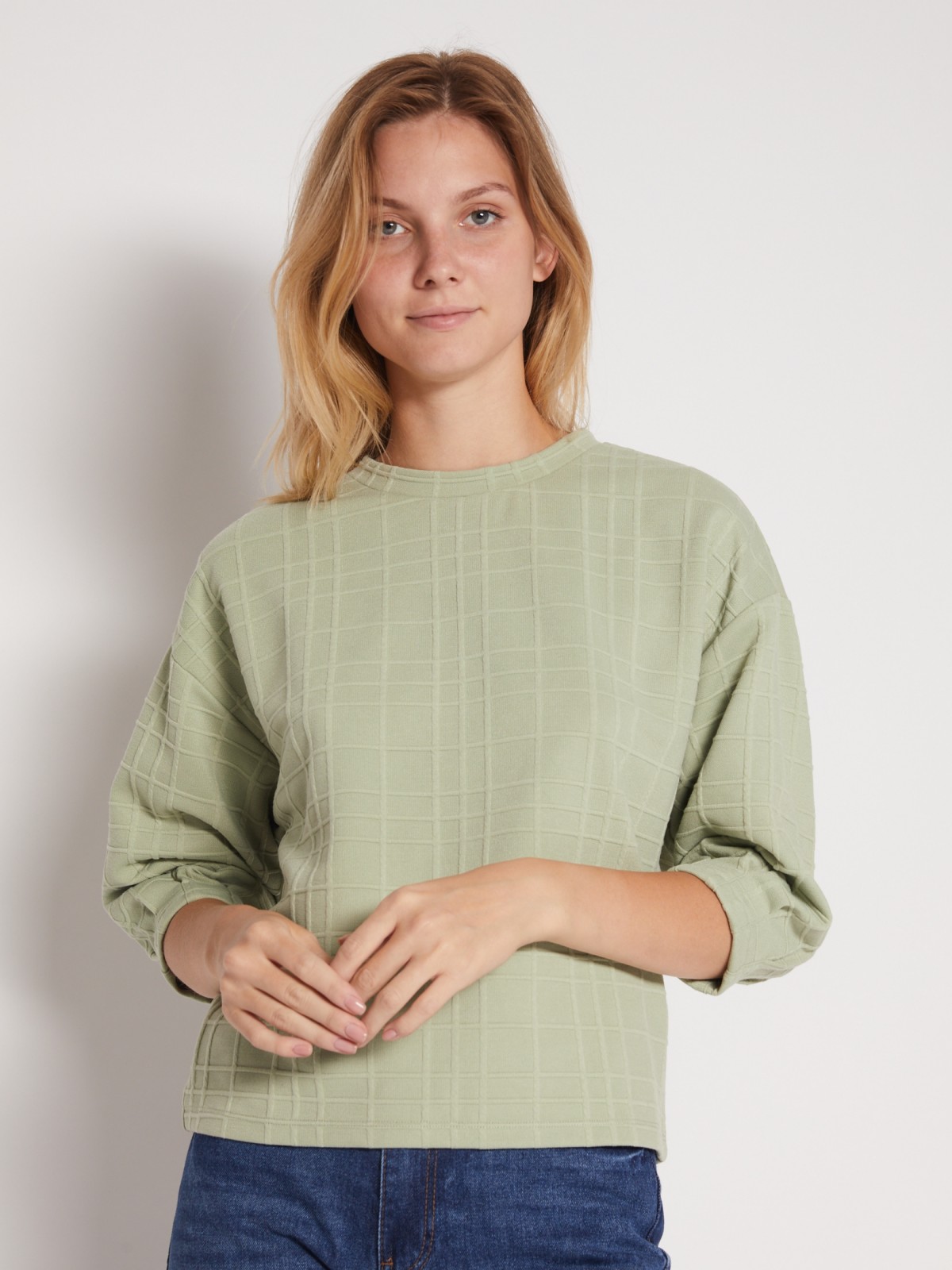 Трикотажный джемпер с рукавами 3/4