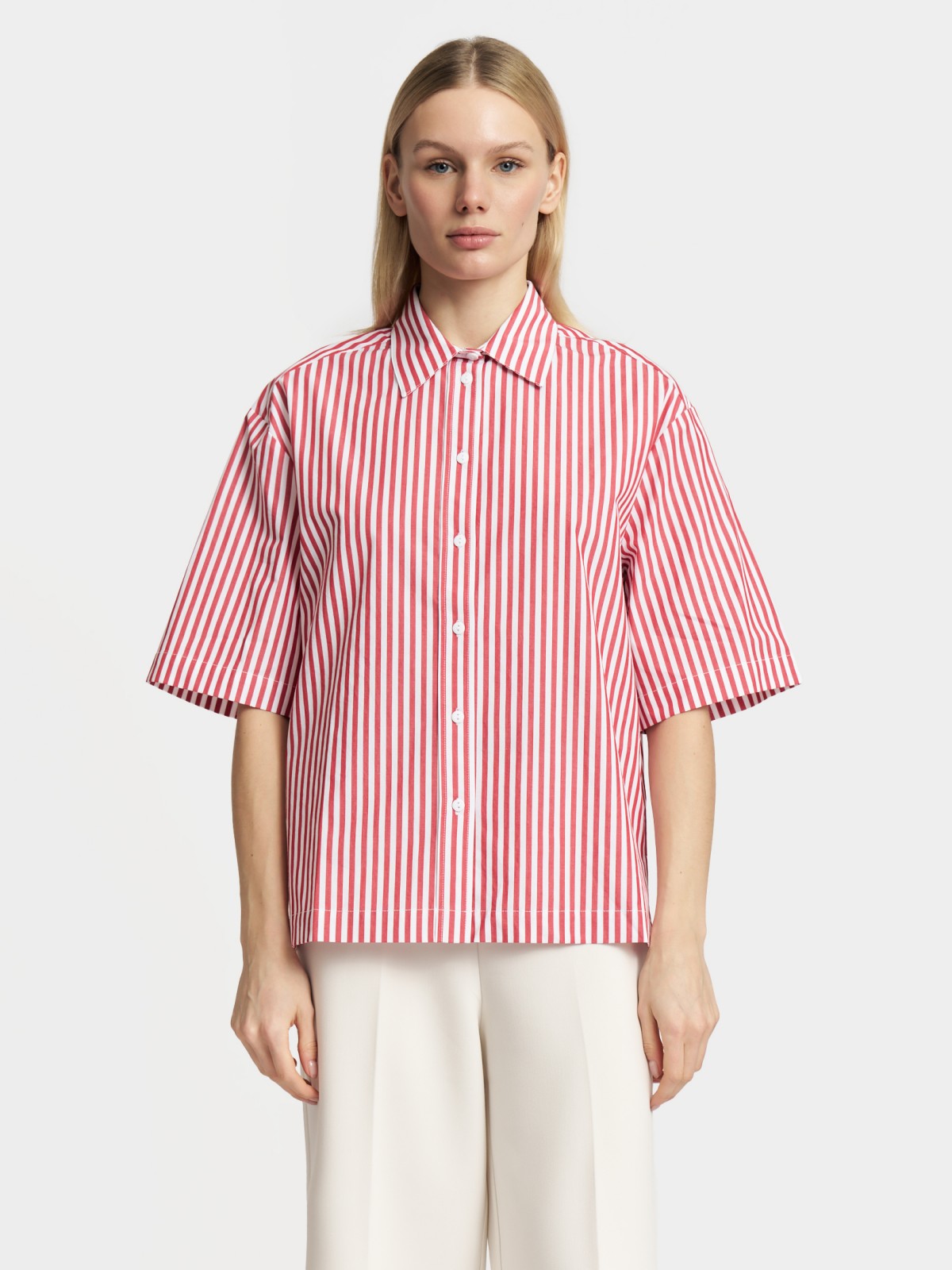 Рубашка из хлопка с коротким рукавом