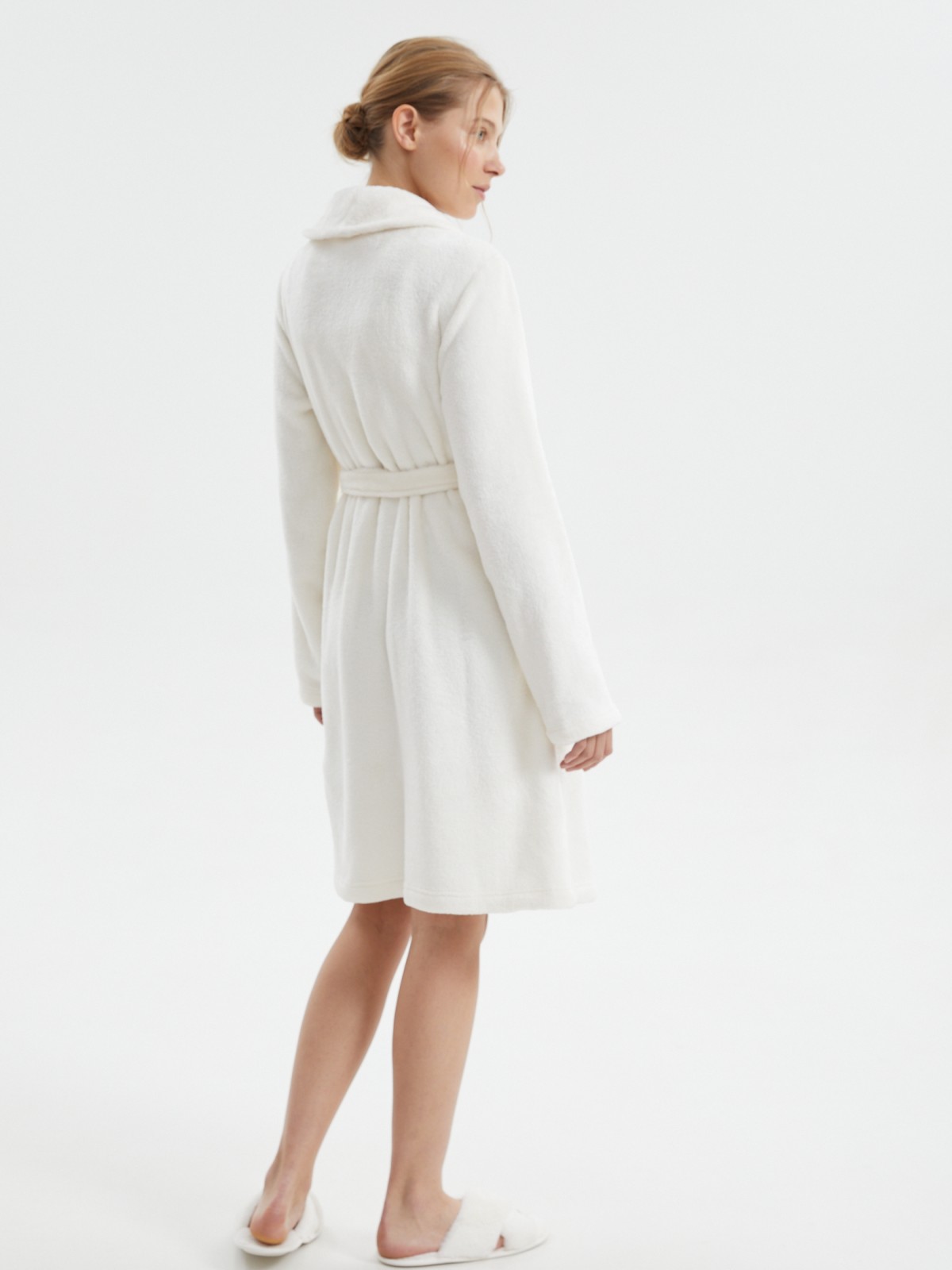 Халат из флиса с поясом