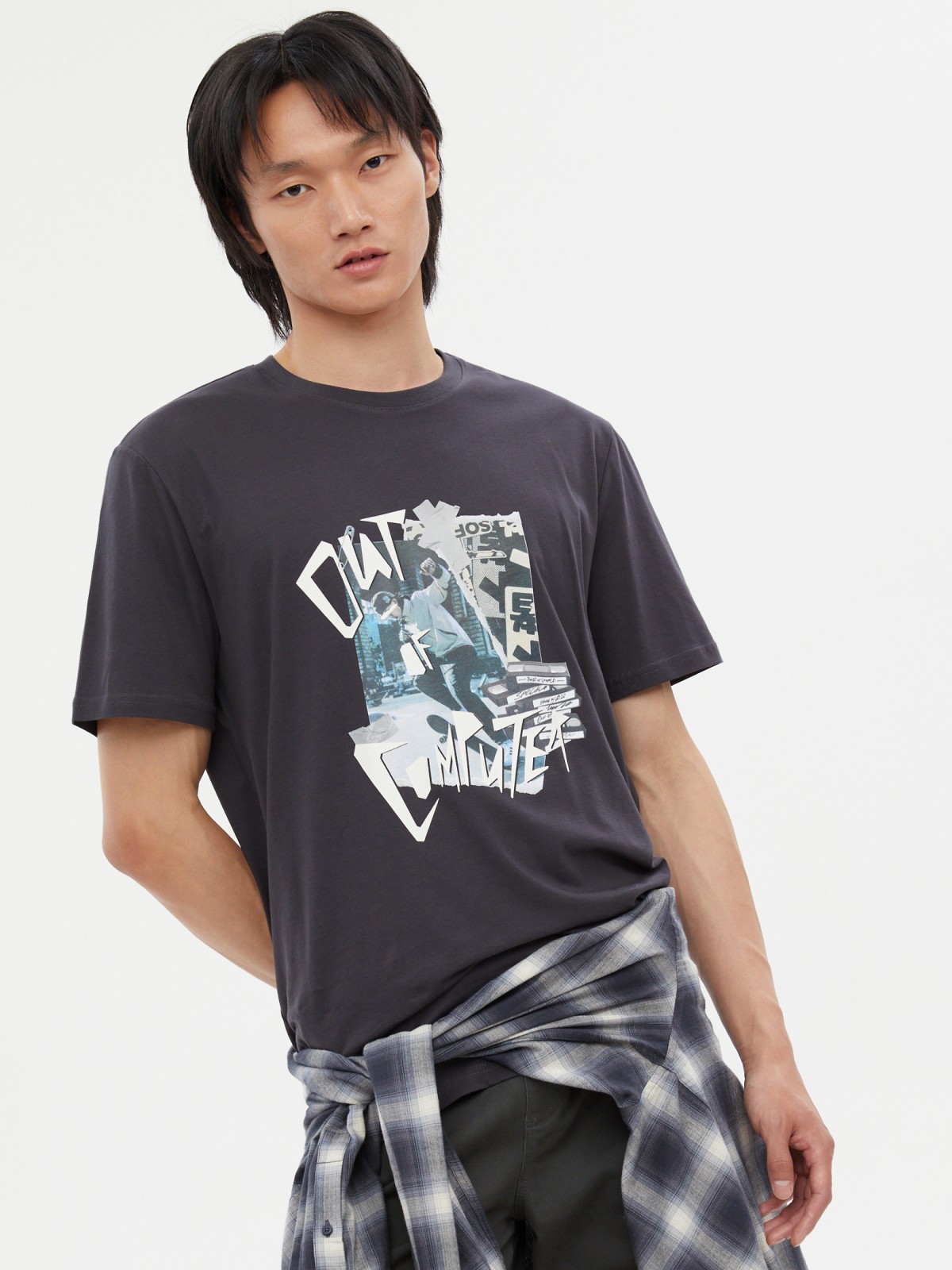 Футболка из хлопка с принтом