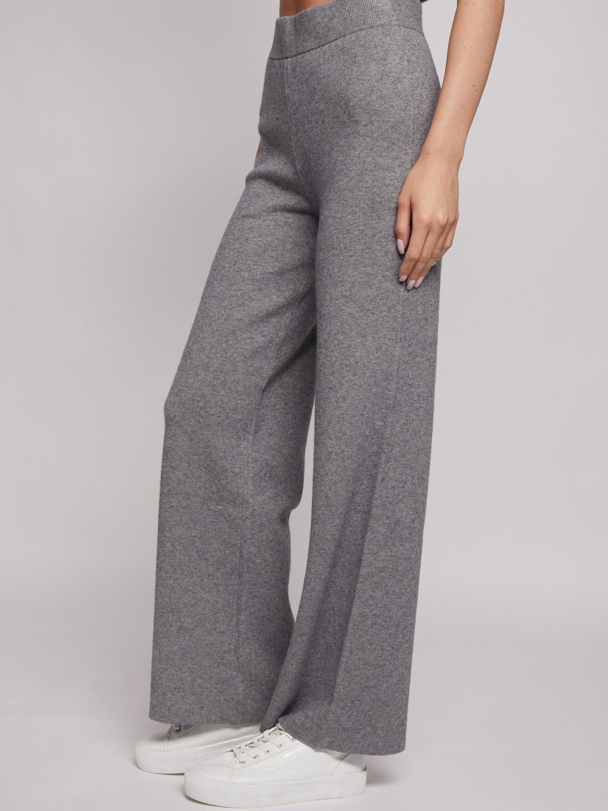 Прямые широкие брюки из трикотажа