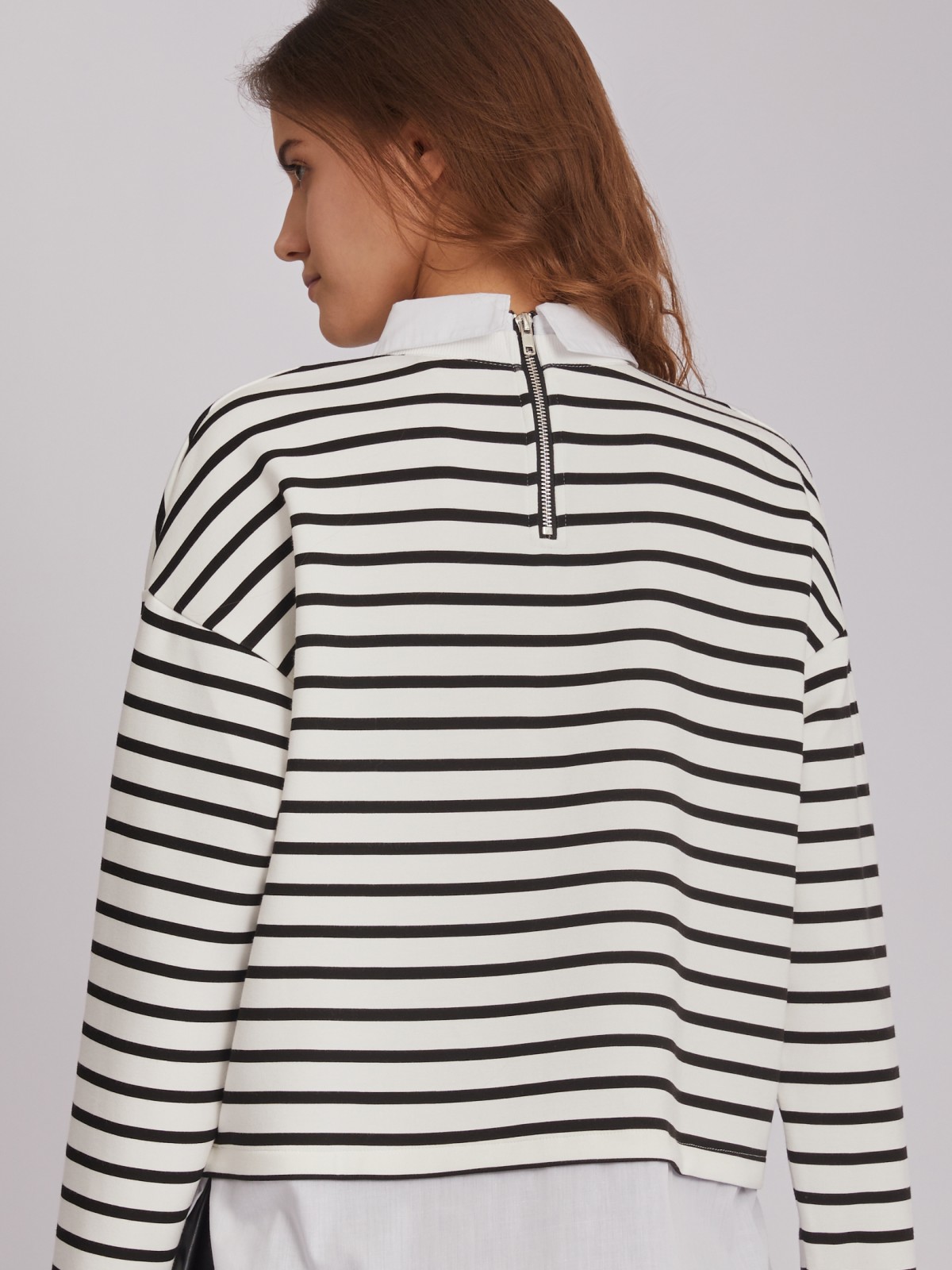 Комбинированный джемпер с блузкой