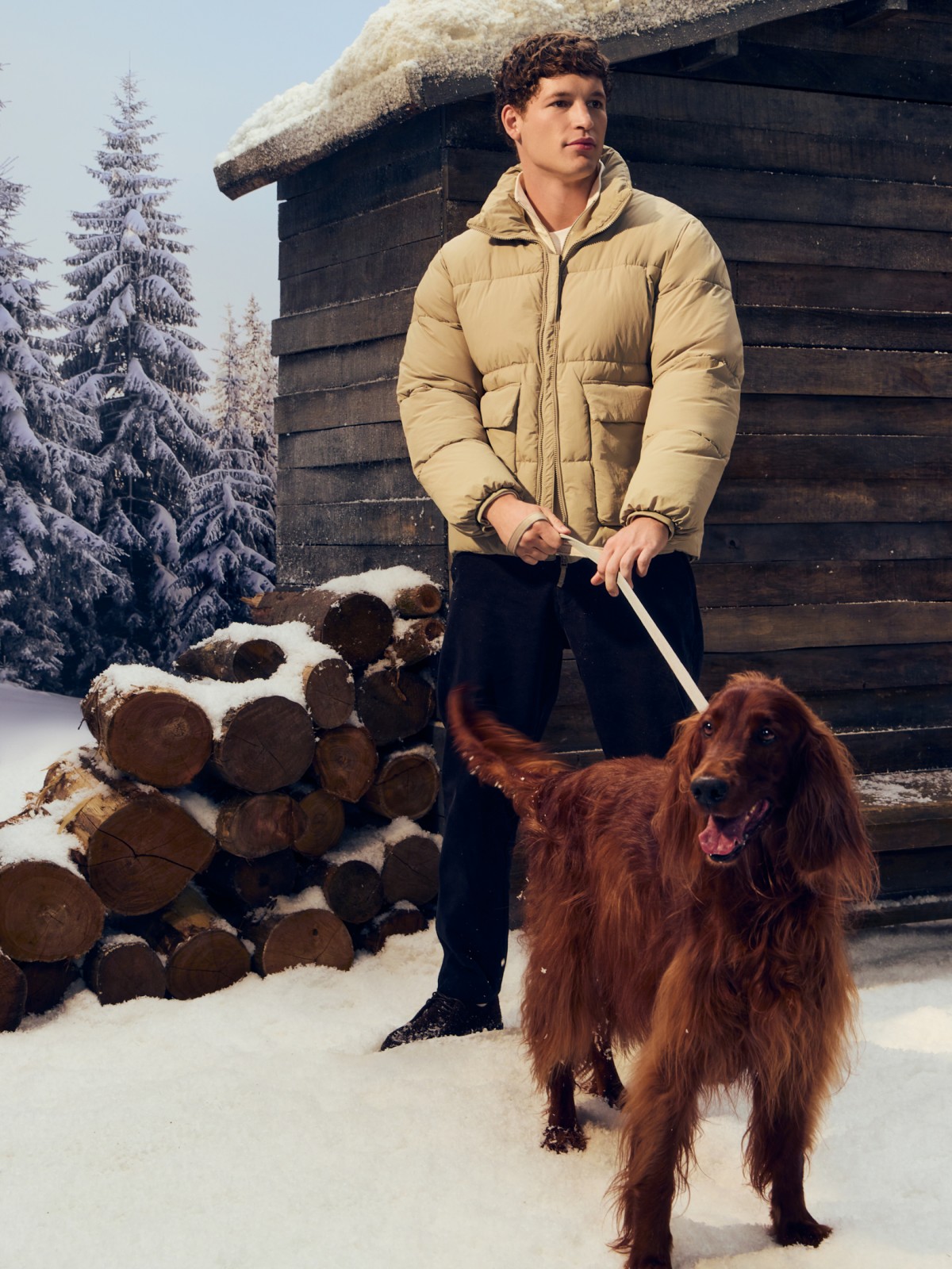 Тёплая куртка с воротником-стойкой