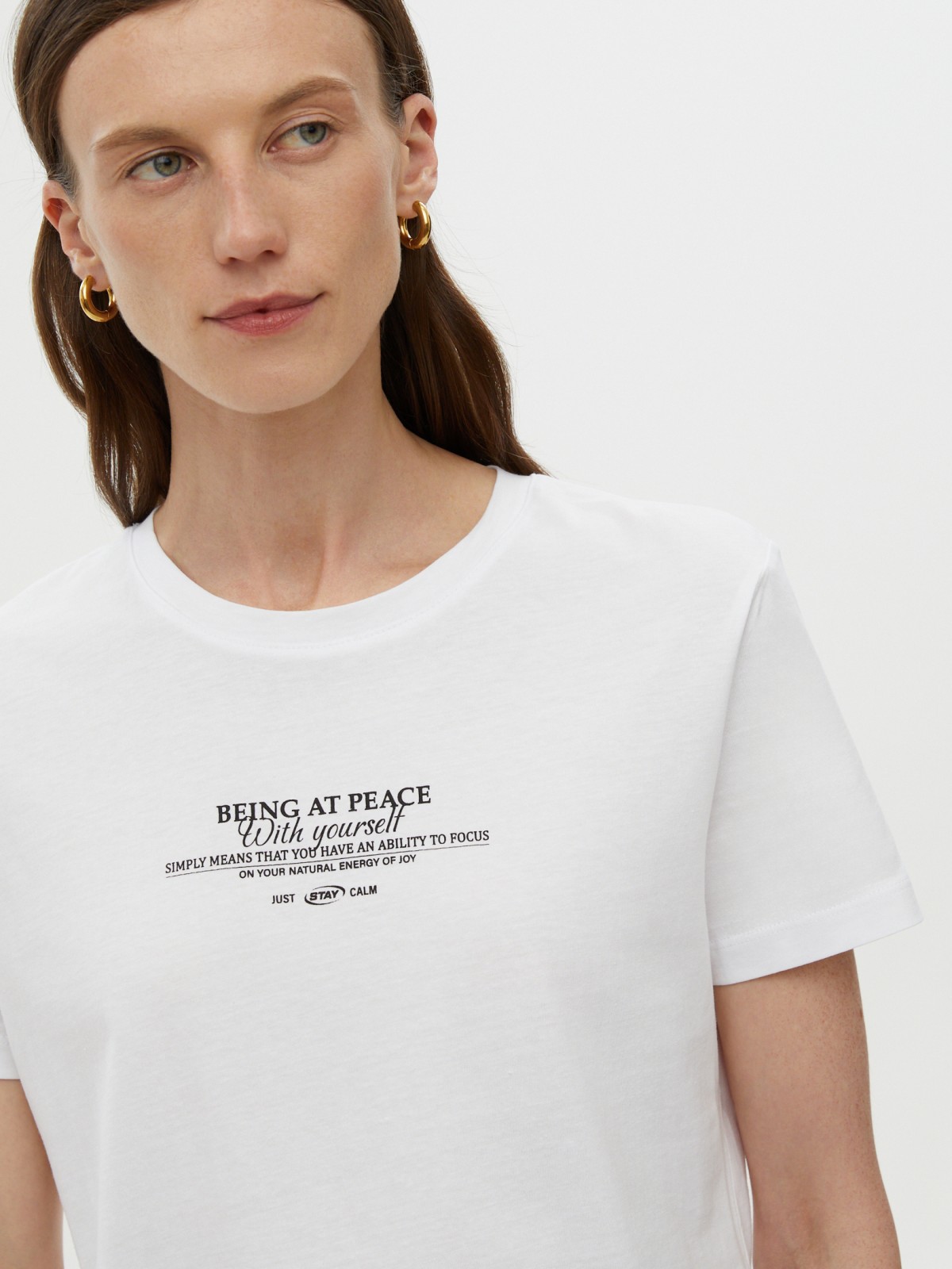 Футболка из хлопка с надписью