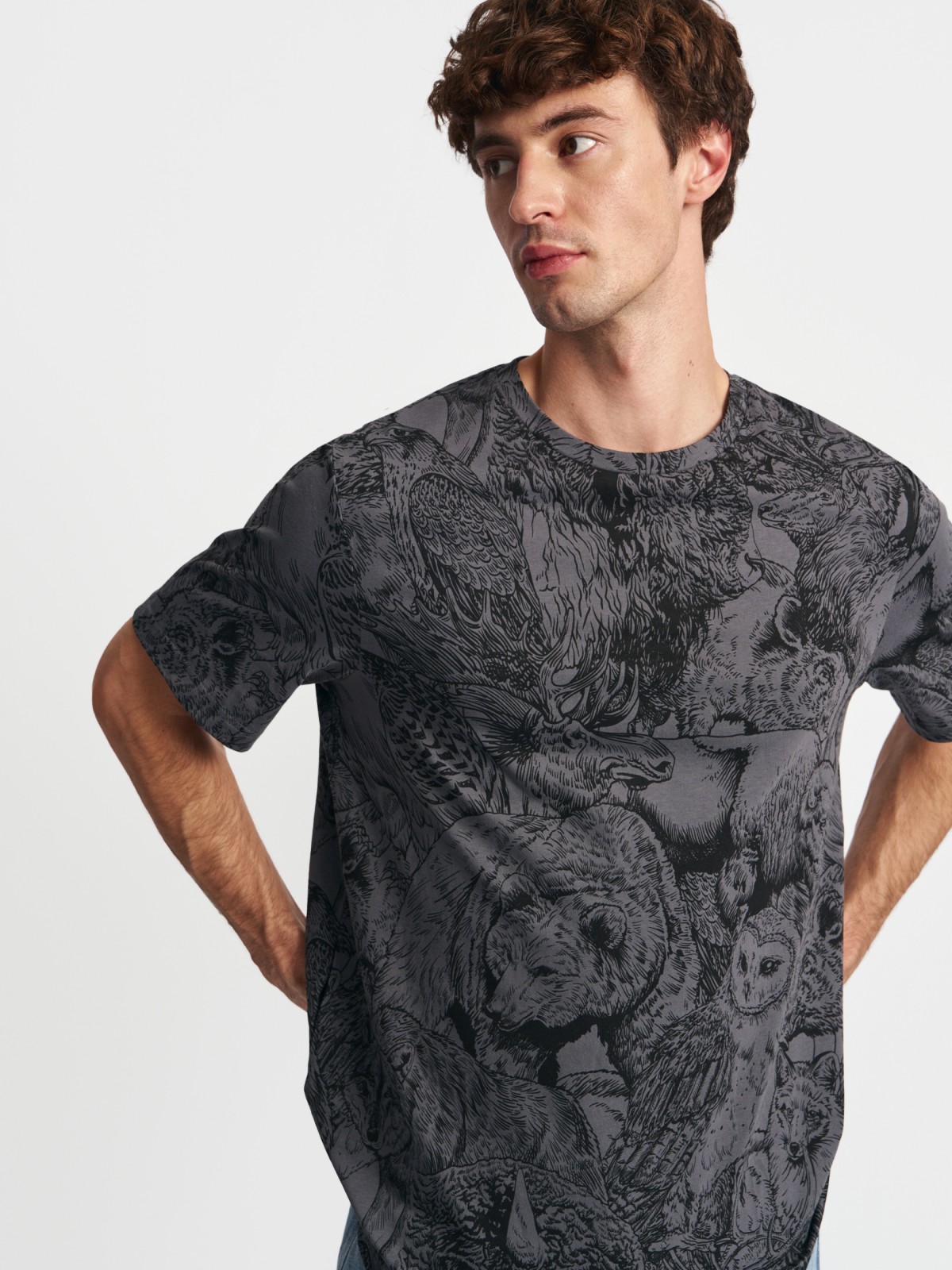 Футболка из хлопка с принтом