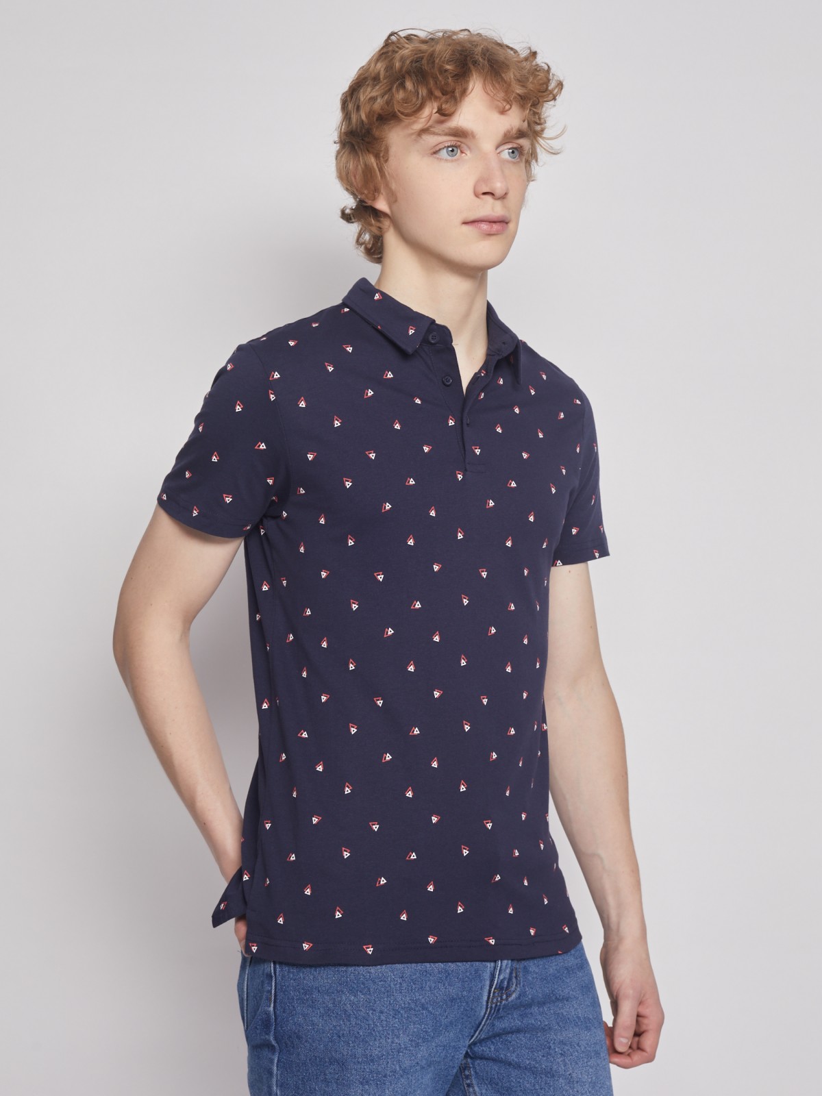 Футболка-поло с узором