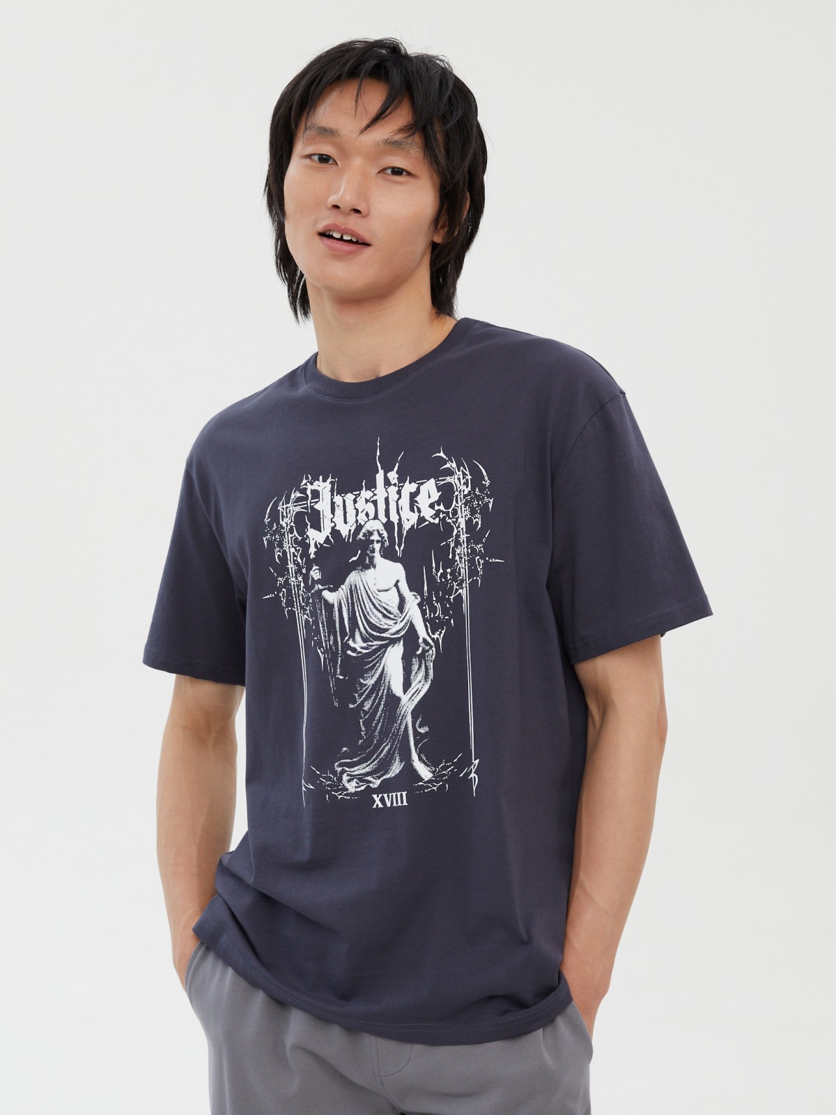 Футболка из хлопка с принтом