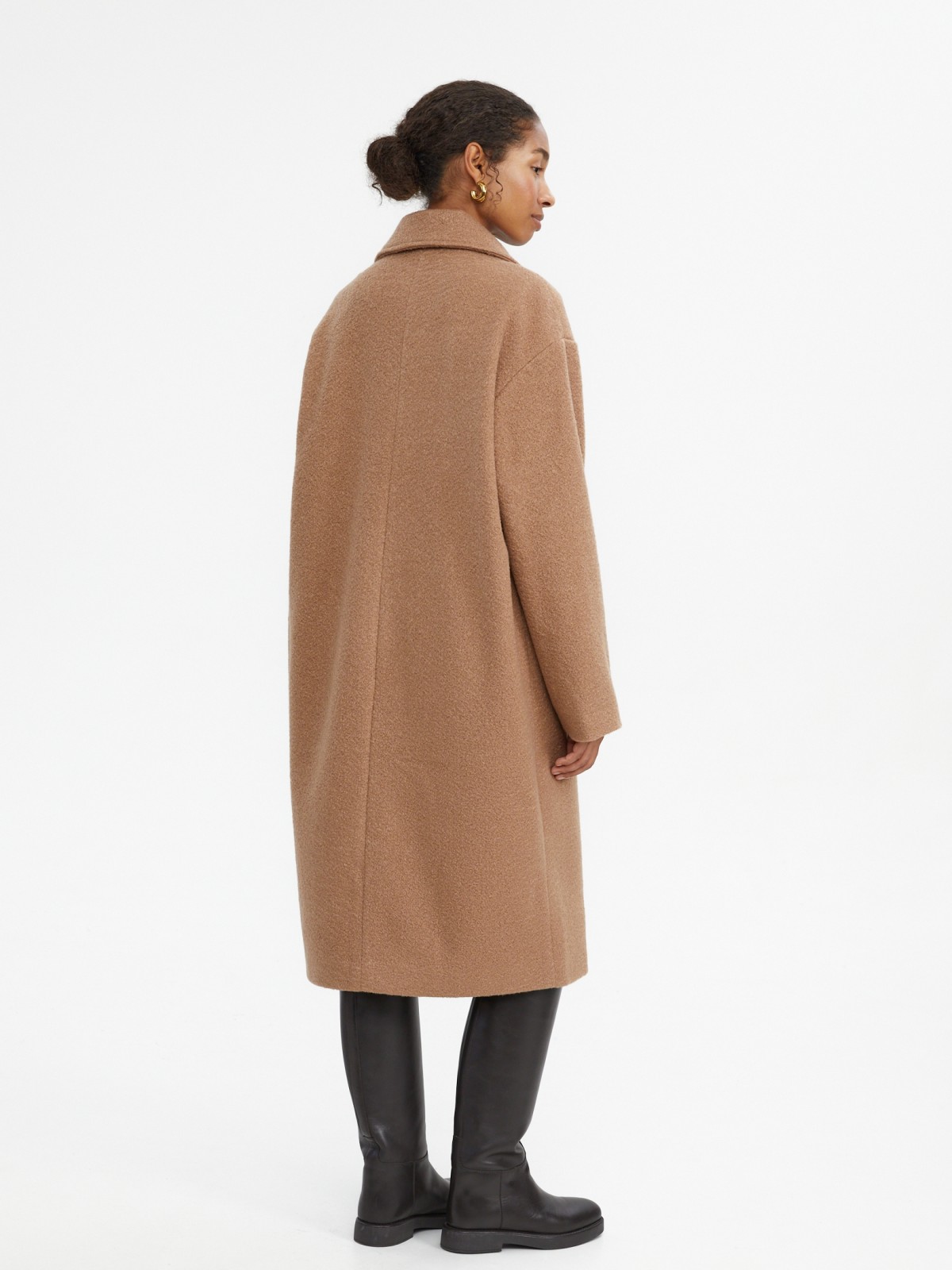 Длинное оверсайз пальто без утеплителя