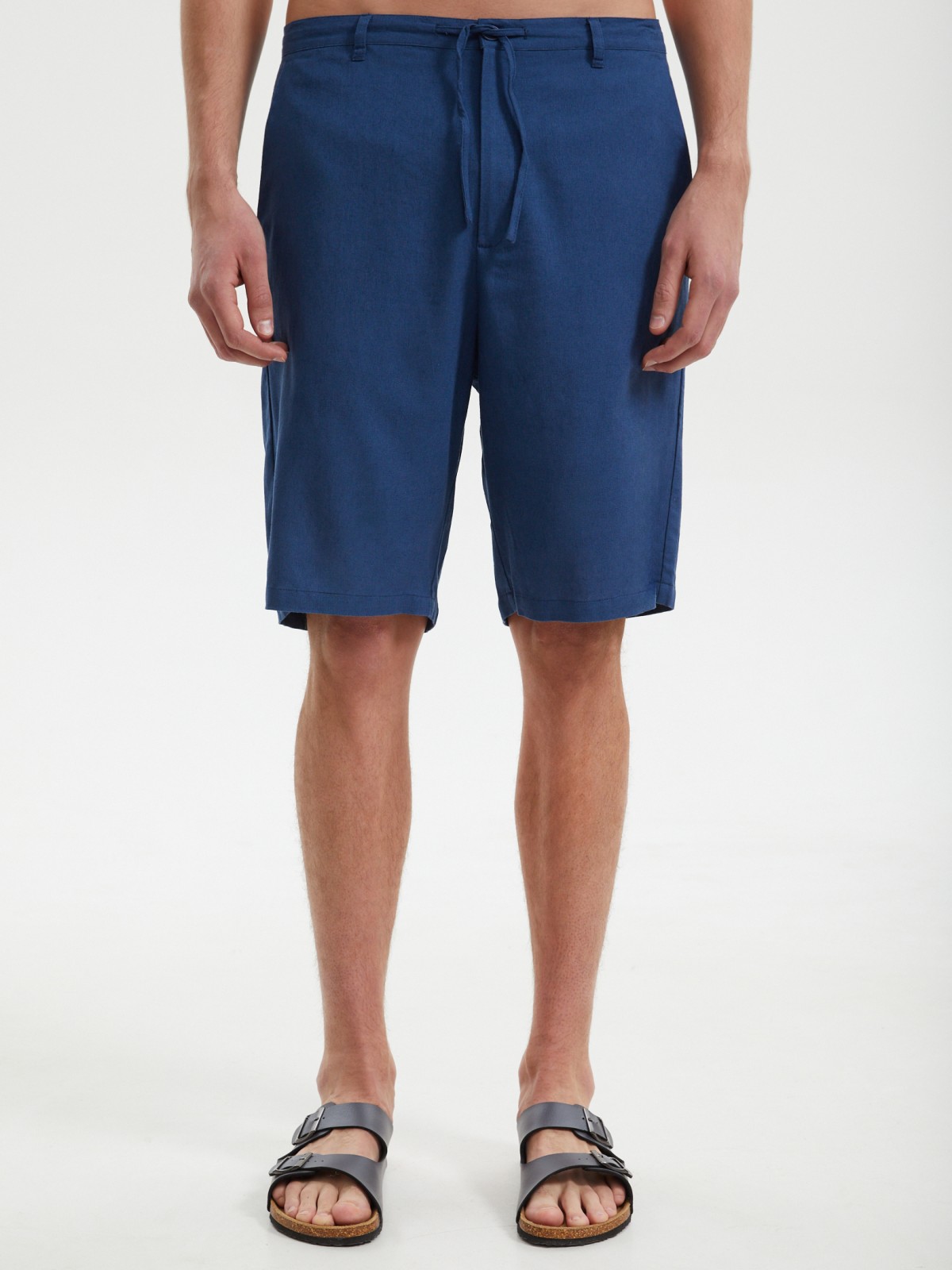 Льняные шорты на кулиске