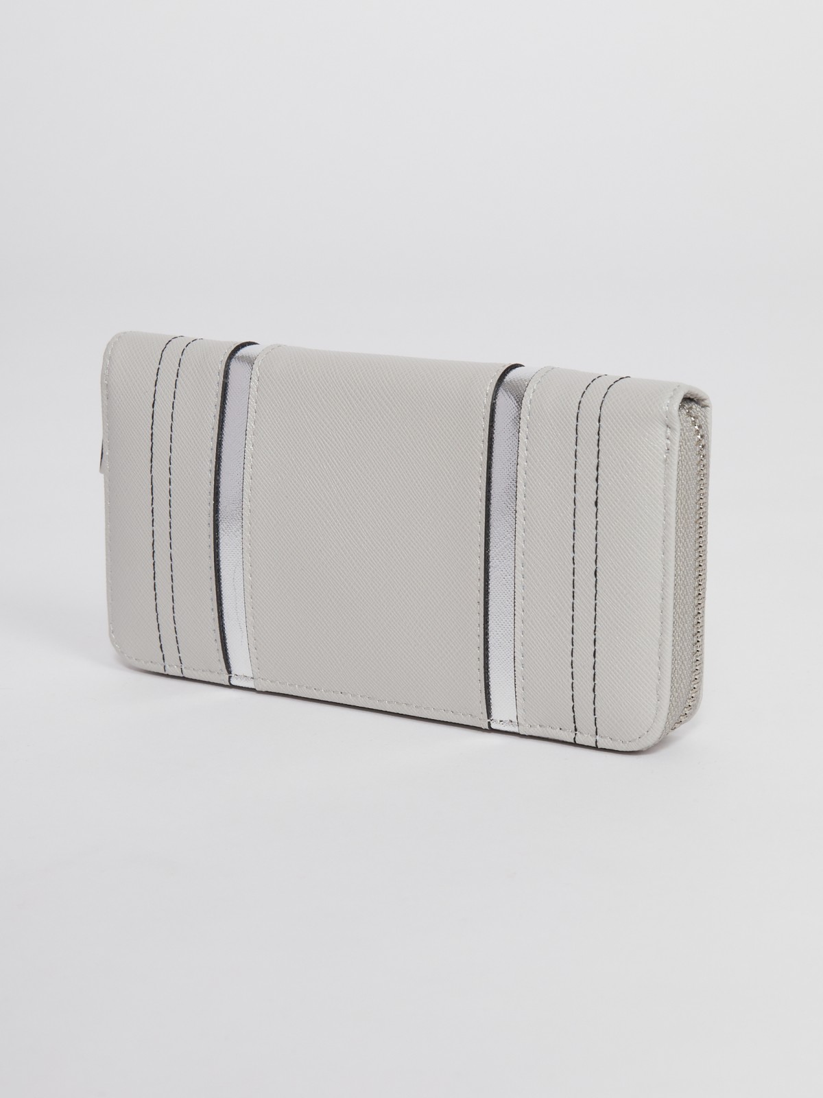 Прямоугольный кошелек на молнии zolla 02131946J375, цвет серый, размер No_size - фото 3