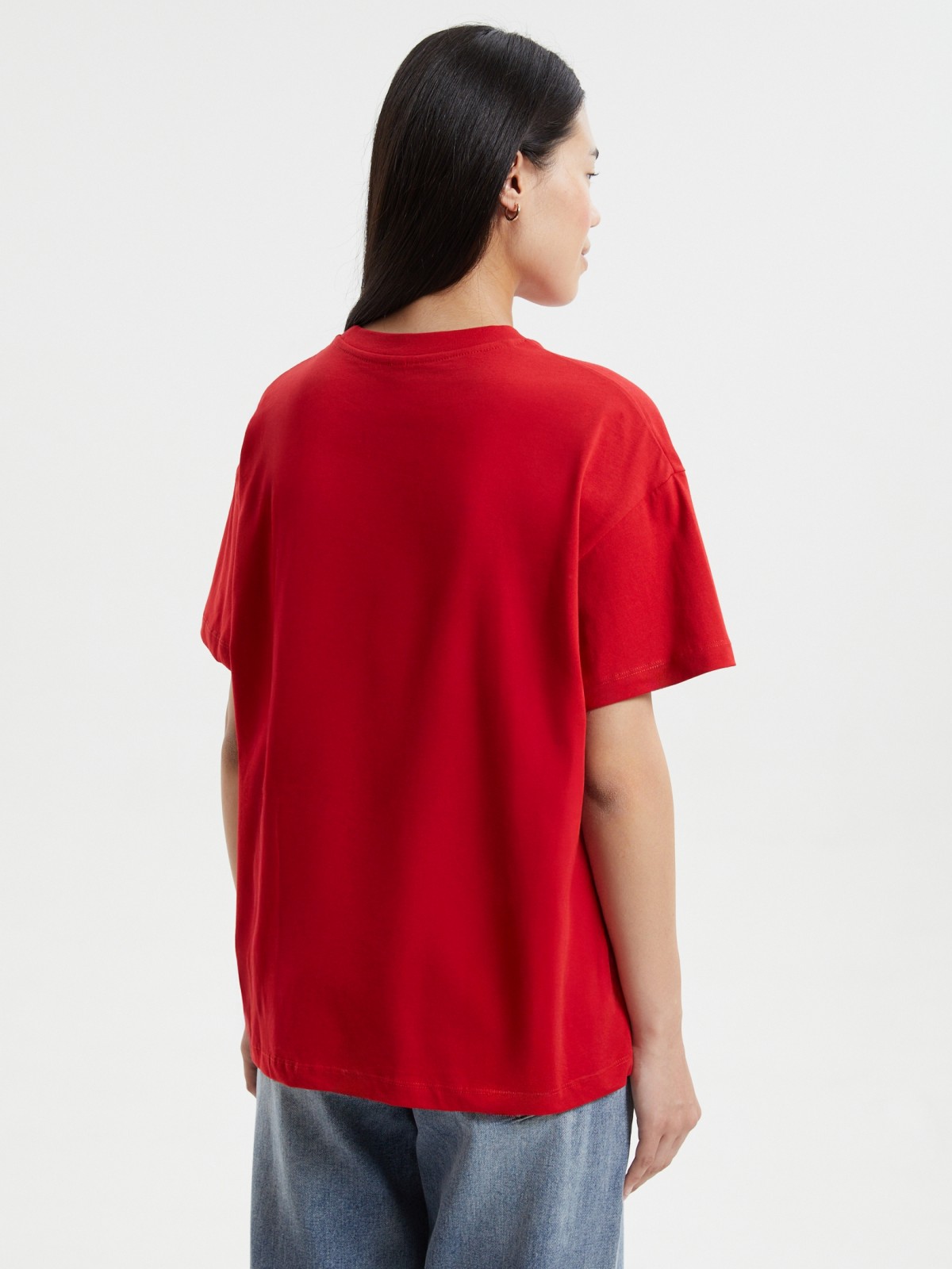 Футболка из хлопка с новогодним принтом