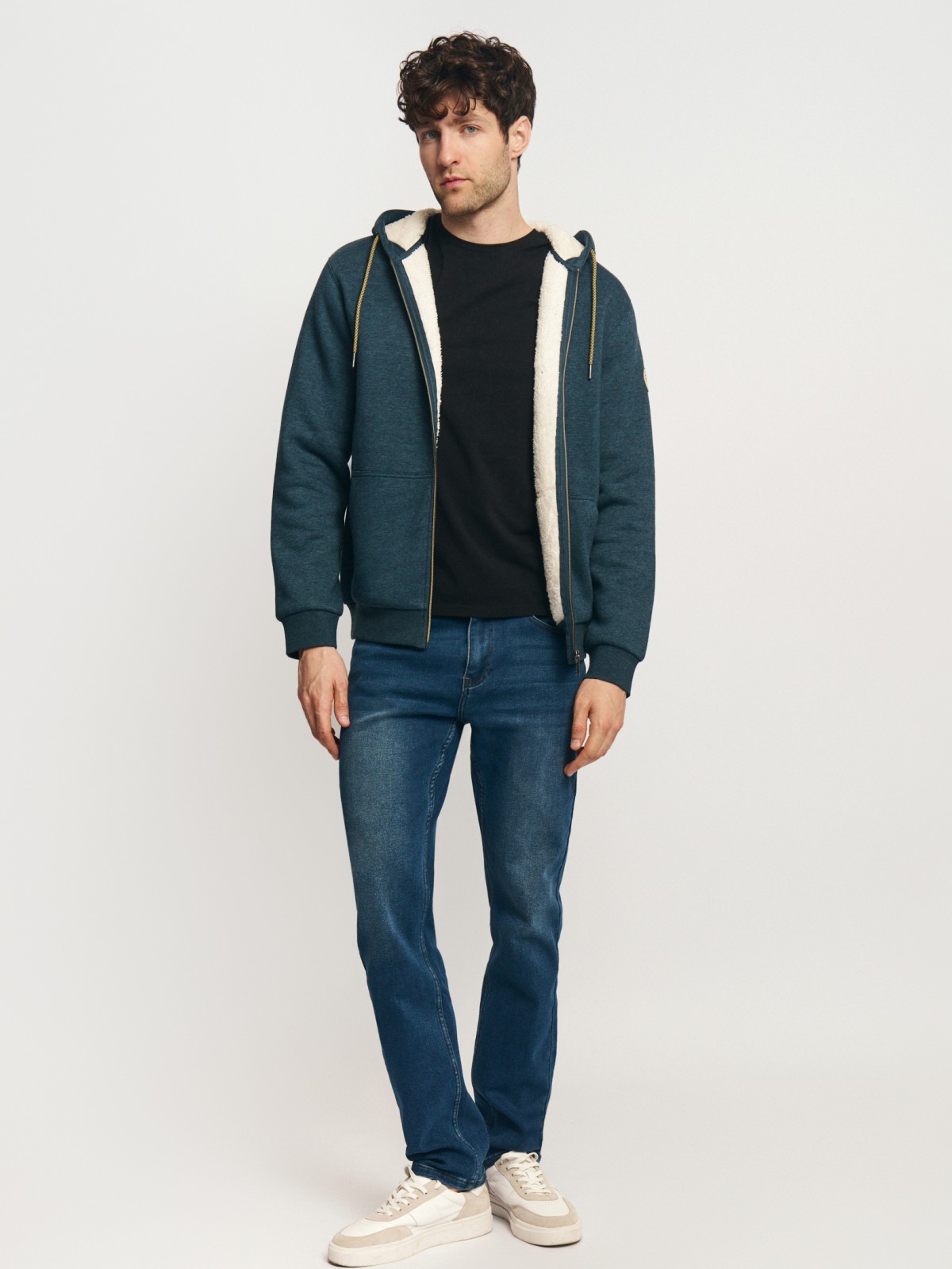 Утеплённые джинсы Slim с начёсом