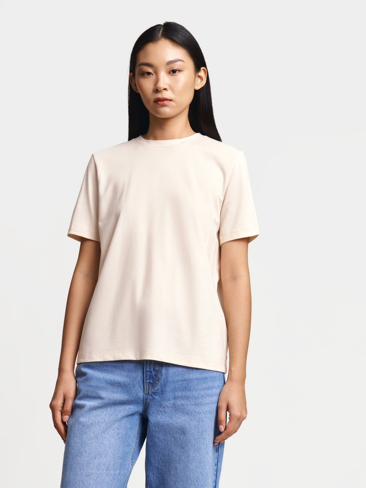 Футболка из хлопка однотонная