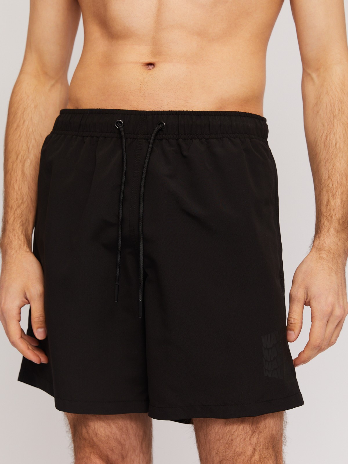 Пляжные шорты (для плавания) zolla N14247S39043, цвет черный, размер S - фото 4