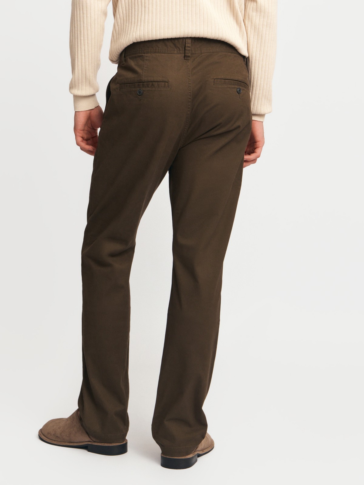 Брюки прямого силуэта из хлопка