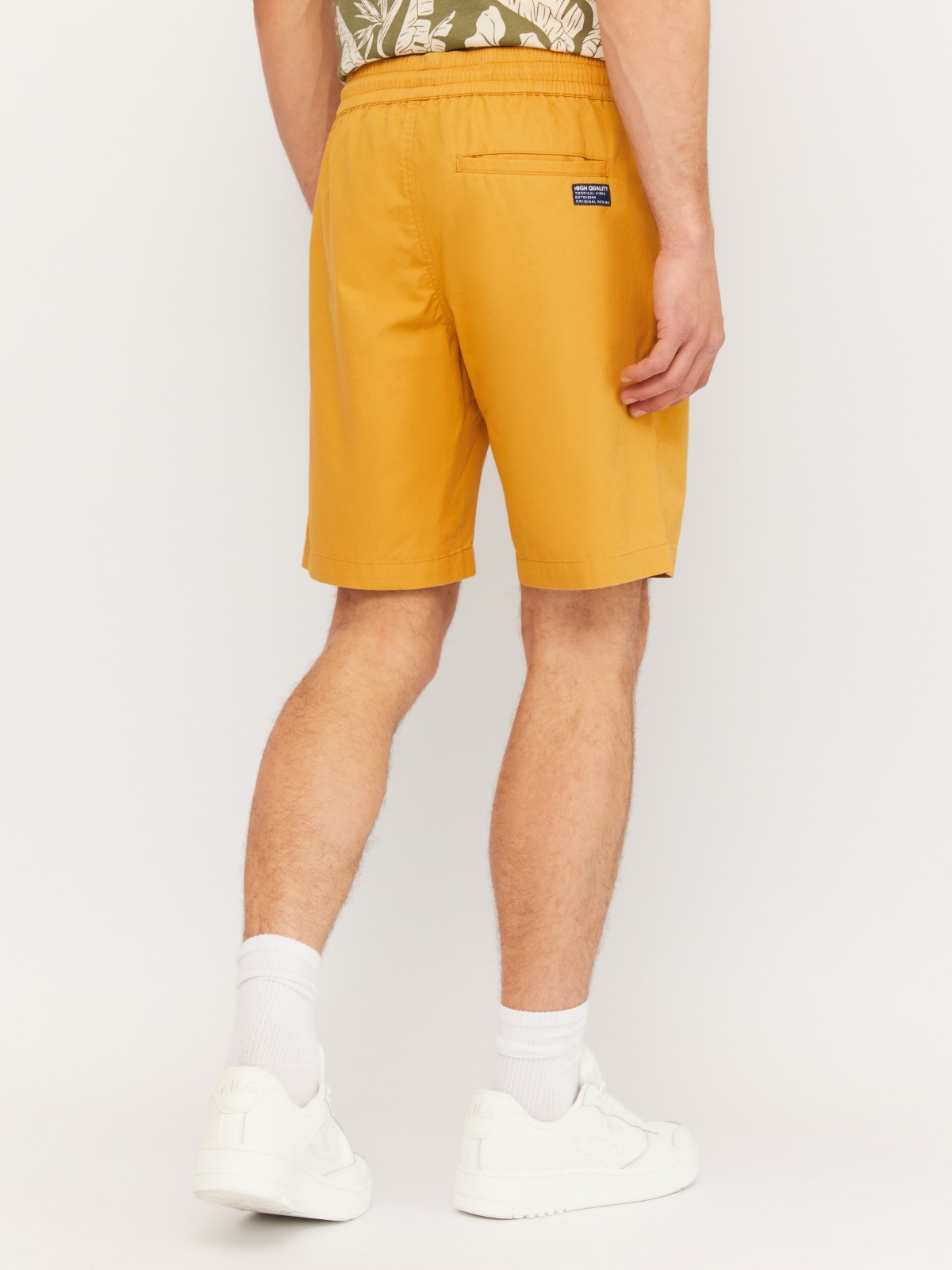 Удлинённые шорты на резинке из хлопка