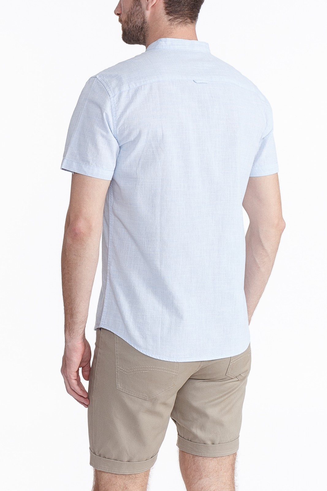 Рубашка с  короткими рукавами zolla 010262259041, цвет светло-голубой, размер S - фото 2