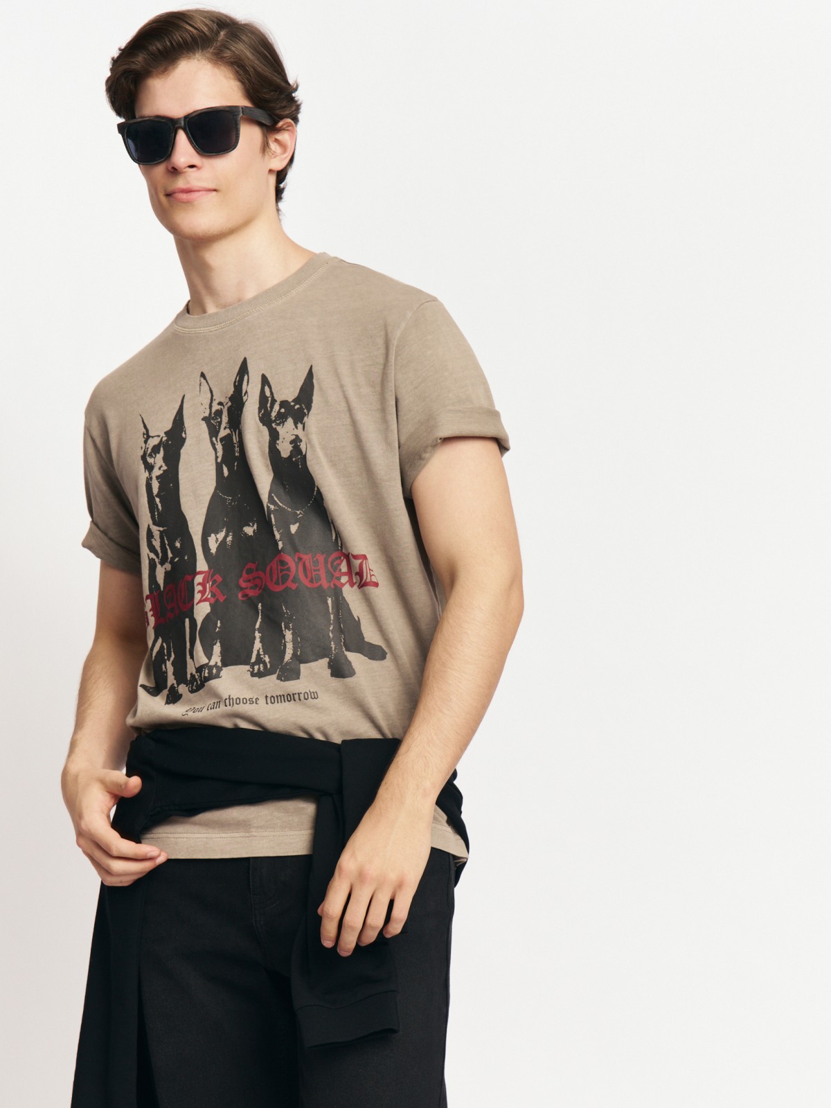 Футболка из хлопка с принтом